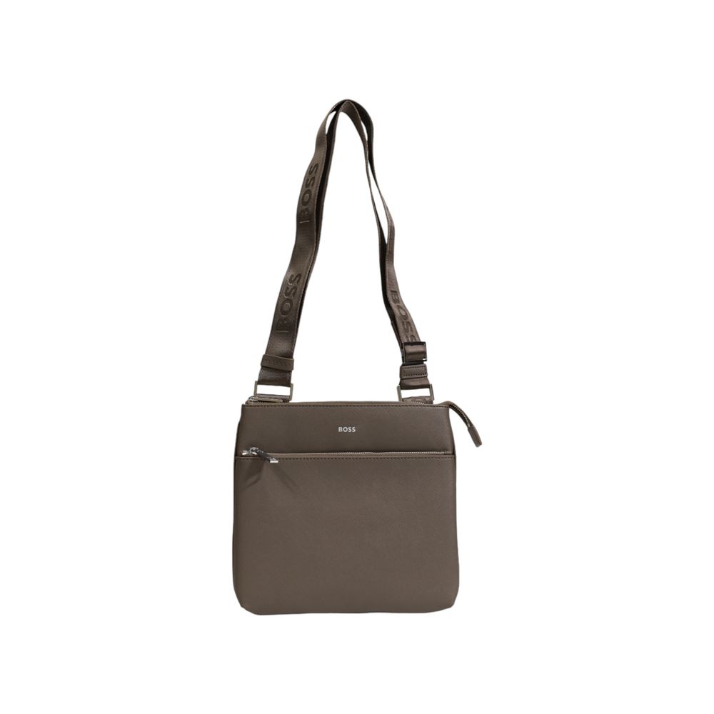 Hugo Boss Green Leather Messenger Bag - ACCEXO