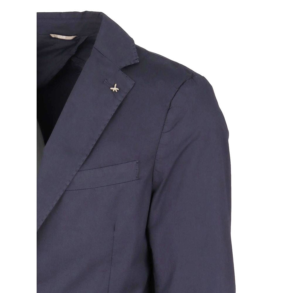 AT.P.CO Blue Cotton Women Blazer - ACCEXO