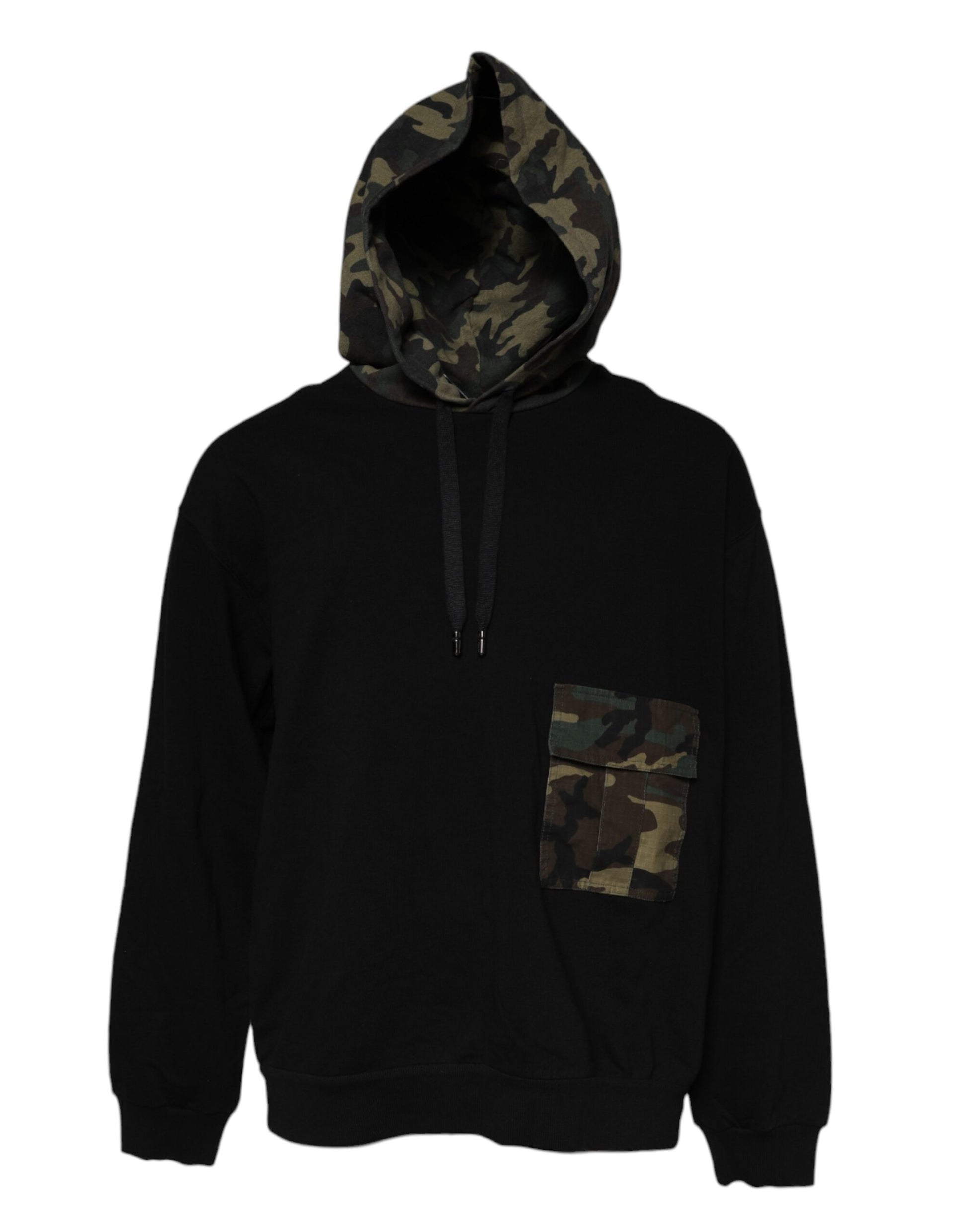 Dolce & Gabbana Black Camouflage Hooded Sweatshirt Sweater - ACCEXO