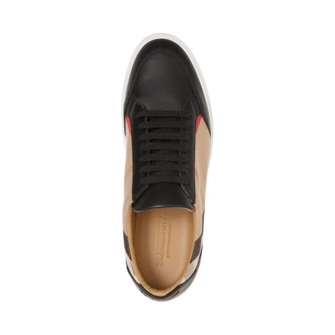 Burberry Black Leather New Salmond Sneakers - ACCEXO