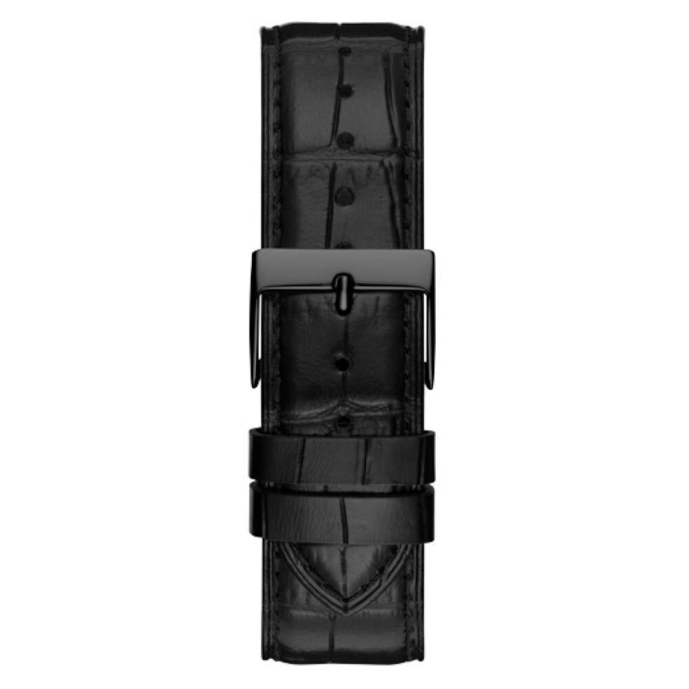 Guess Black Leather Watch - ACCEXO