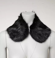 Dolce & Gabbana Black Fur Shawl Neck Wrap Cover Collar Scarf - ACCEXO