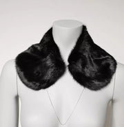 Dolce & Gabbana Black Fur Shawl Neck Wrap Cover Collar Scarf - ACCEXO