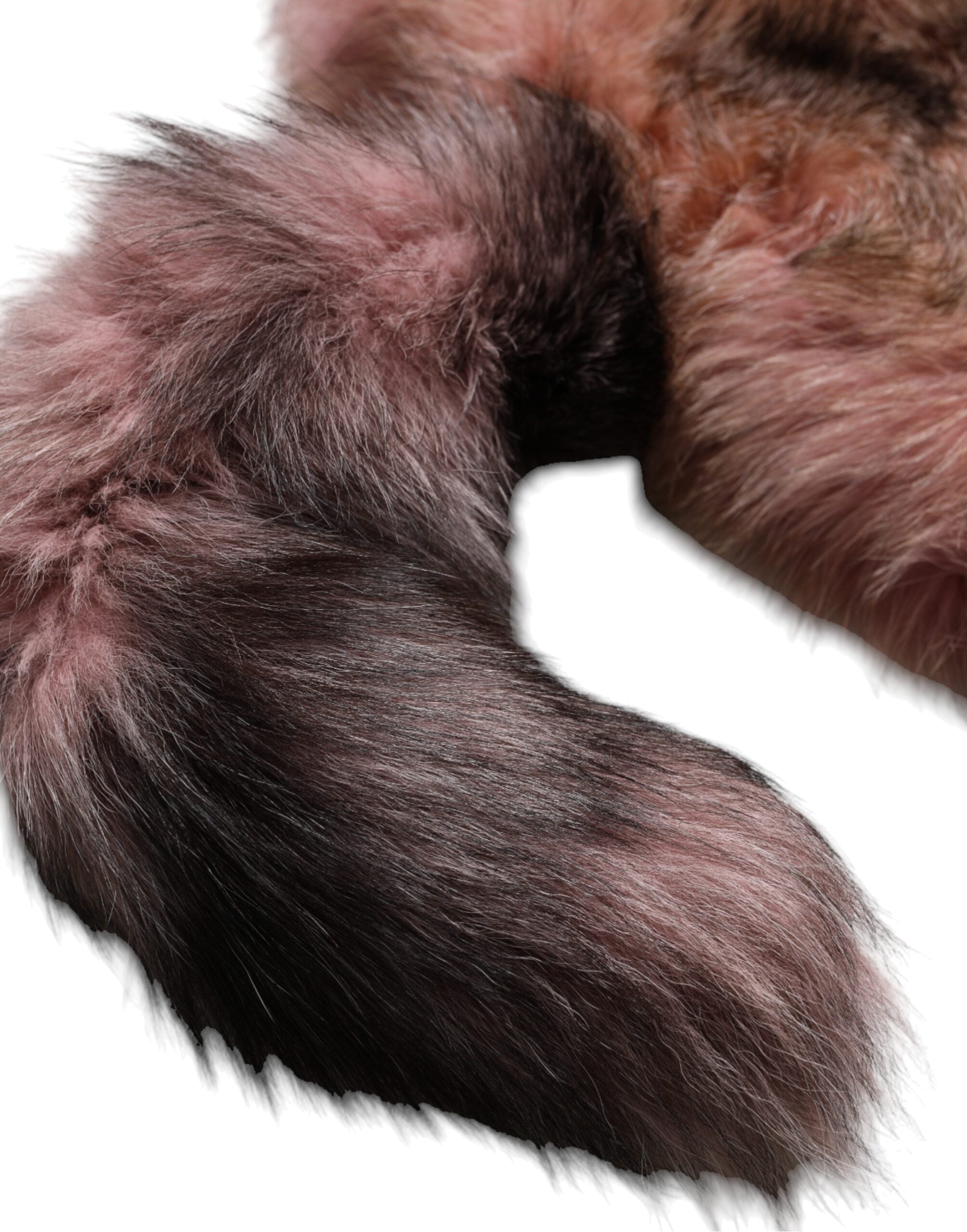 Dolce & Gabbana Pink Frost Fox Fur Neck Warmer Winter Scarf - ACCEXO