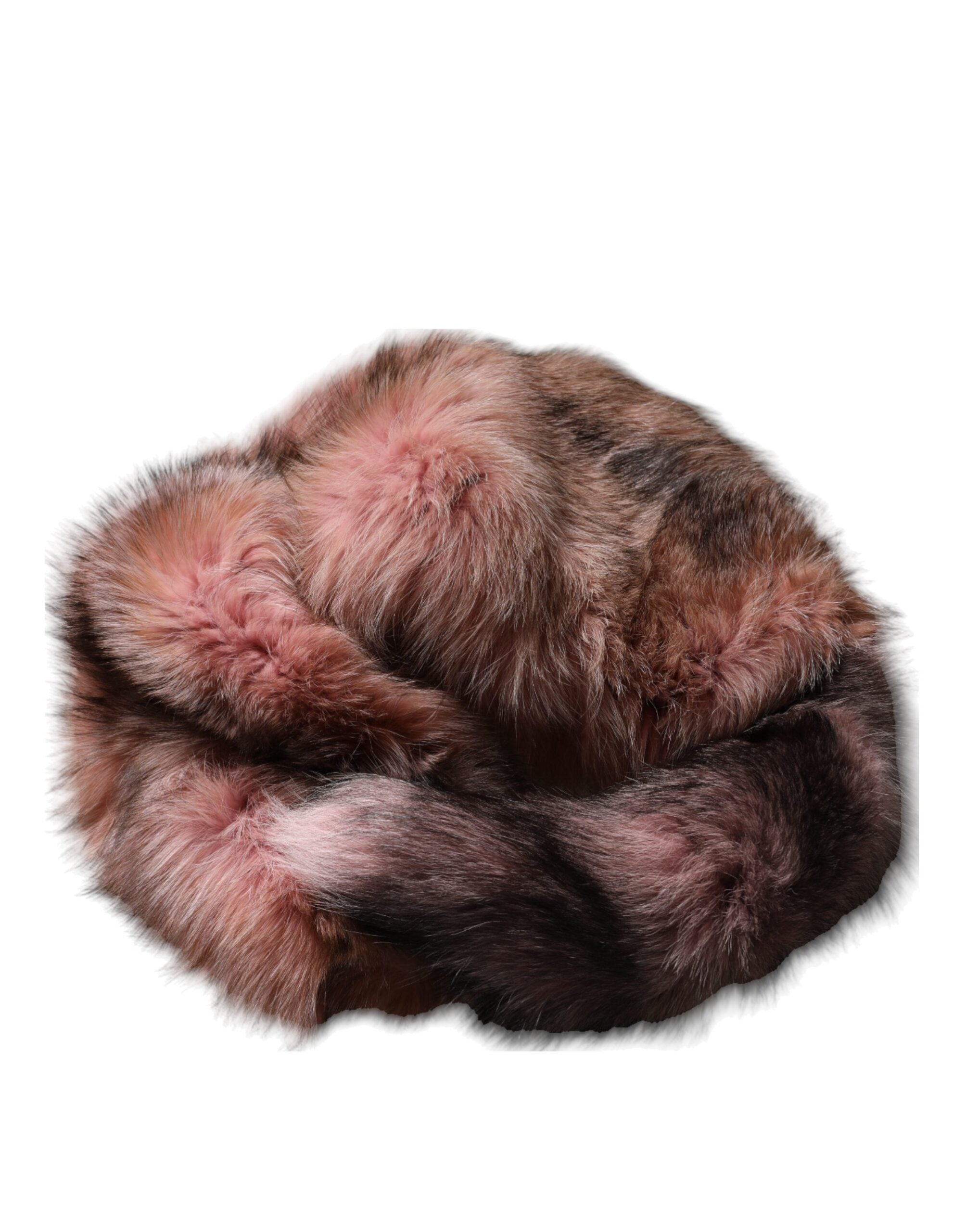 Dolce & Gabbana Pink Frost Fox Fur Neck Warmer Winter Scarf - ACCEXO