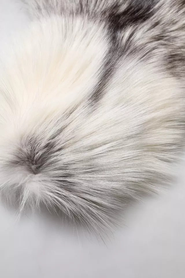Dolce & Gabbana White Fox Fur Neck Wrap Warmer Winter Scarf - ACCEXO