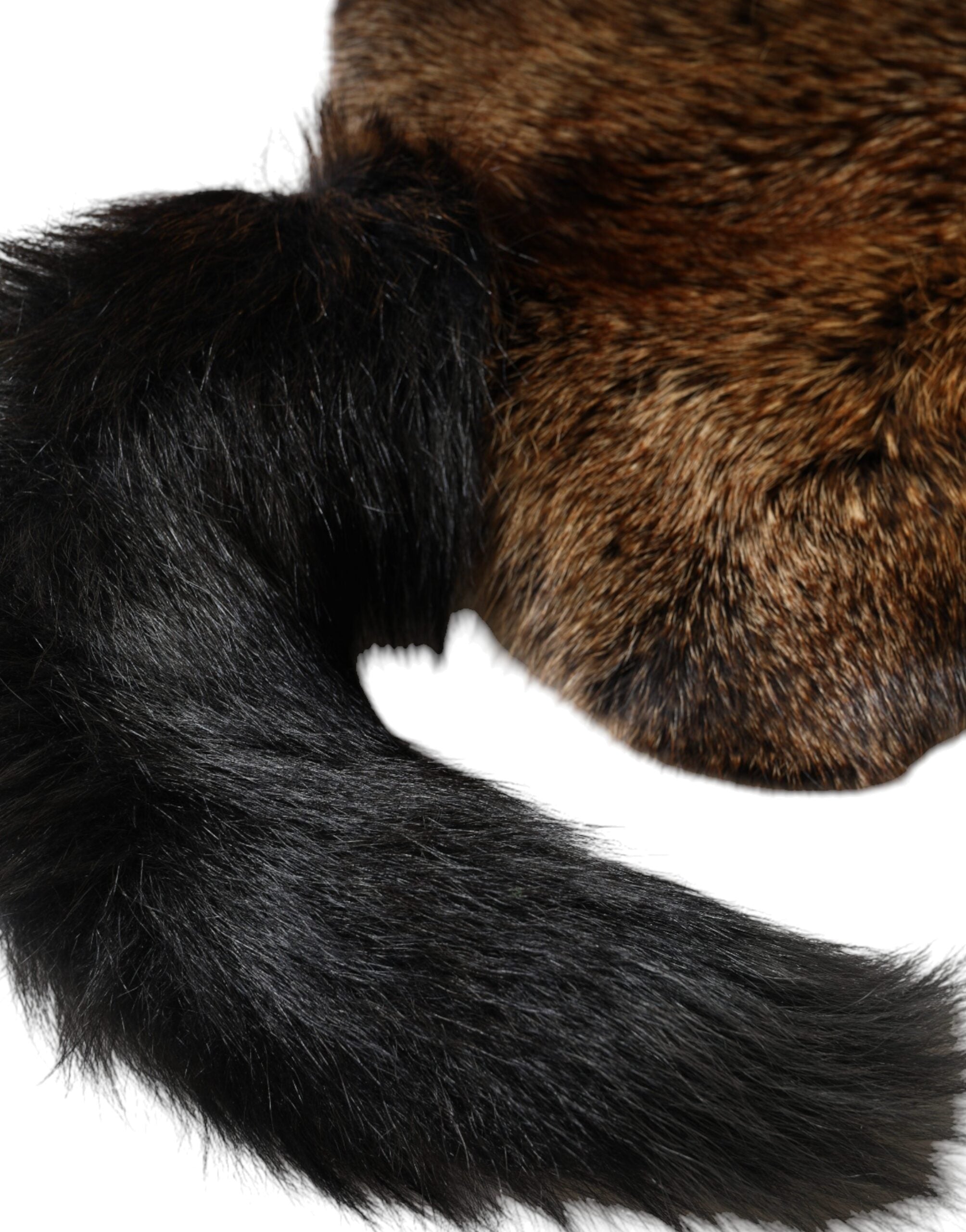 Dolce & Gabbana Brown Red Fox Fur Neck Warmer Winter Scarf - ACCEXO