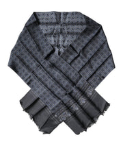 Dolce & Gabbana Dark Blue Fantasy Silk Neck Wrap Shawl Scarf - ACCEXO