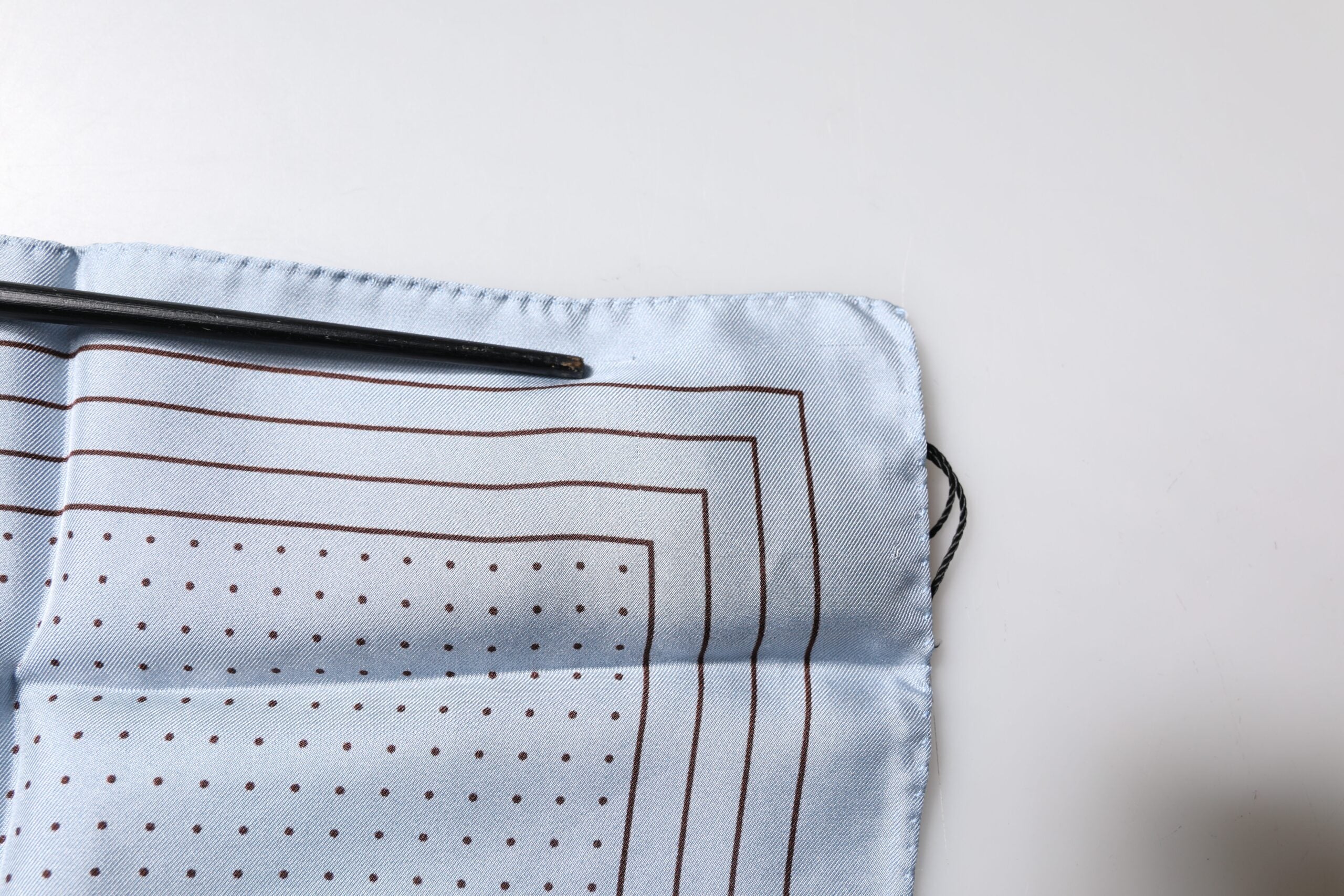 Dolce & Gabbana Sky Blue Polka Dots Square Handkerchief Scarf - ACCEXO