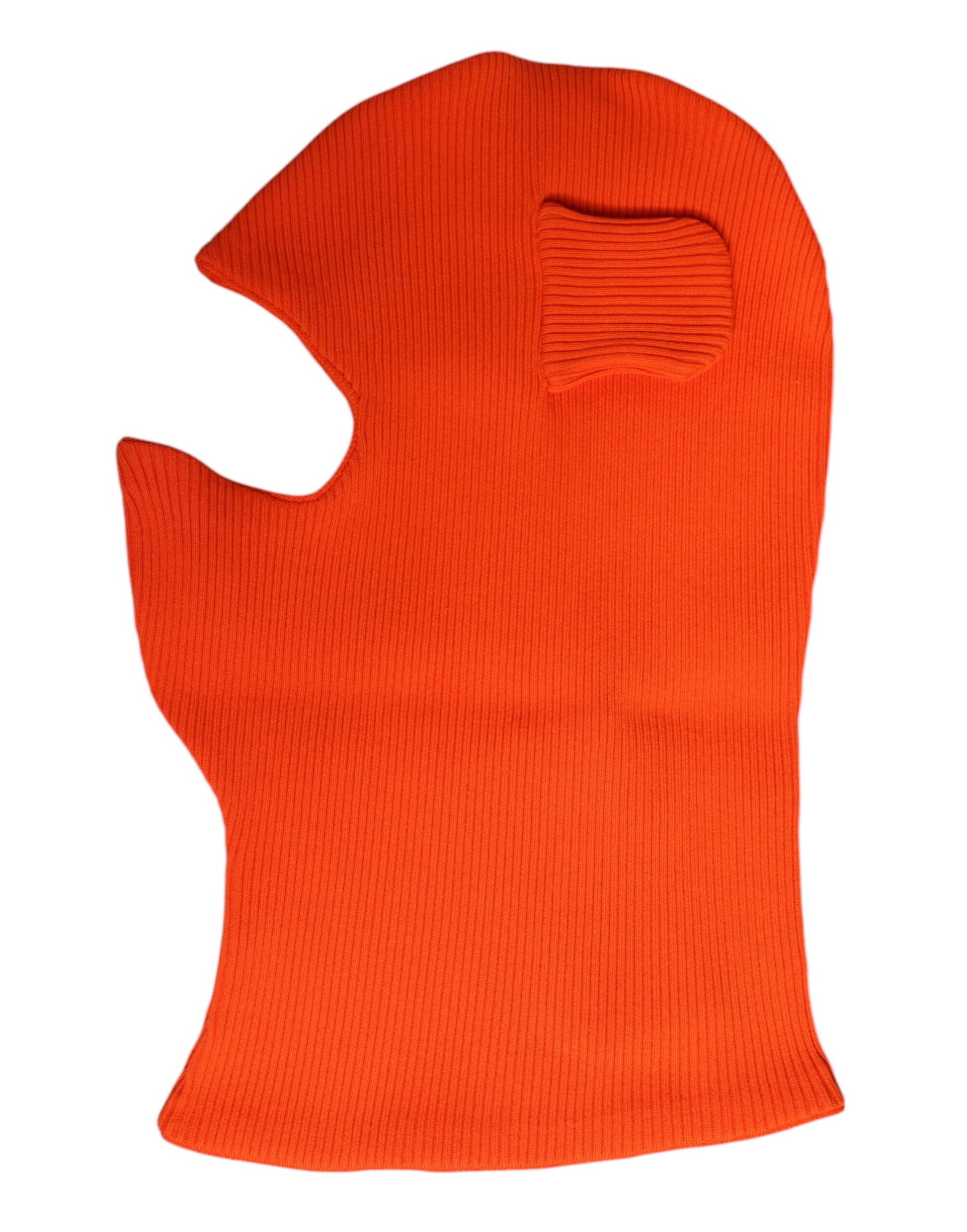 Dolce & Gabbana Orange Cotton Whole Head Wrap Balaclava Hat - ACCEXO