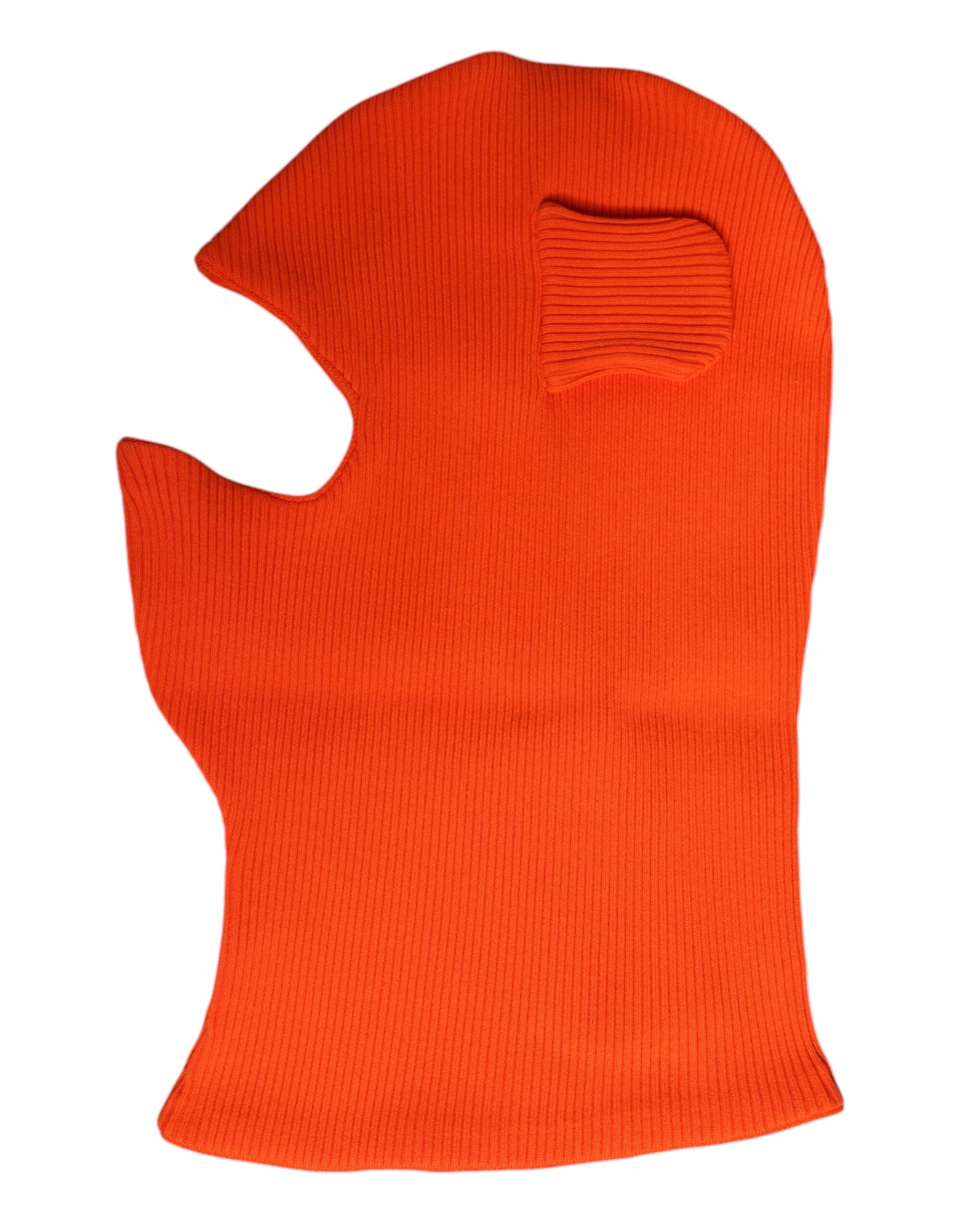 Dolce & Gabbana Orange Cotton Whole Head Wrap Balaclava Hat - ACCEXO