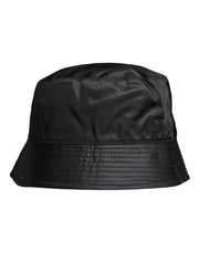 Dolce & Gabbana Black Cotton Wide Brim Bucket Hat - ACCEXO