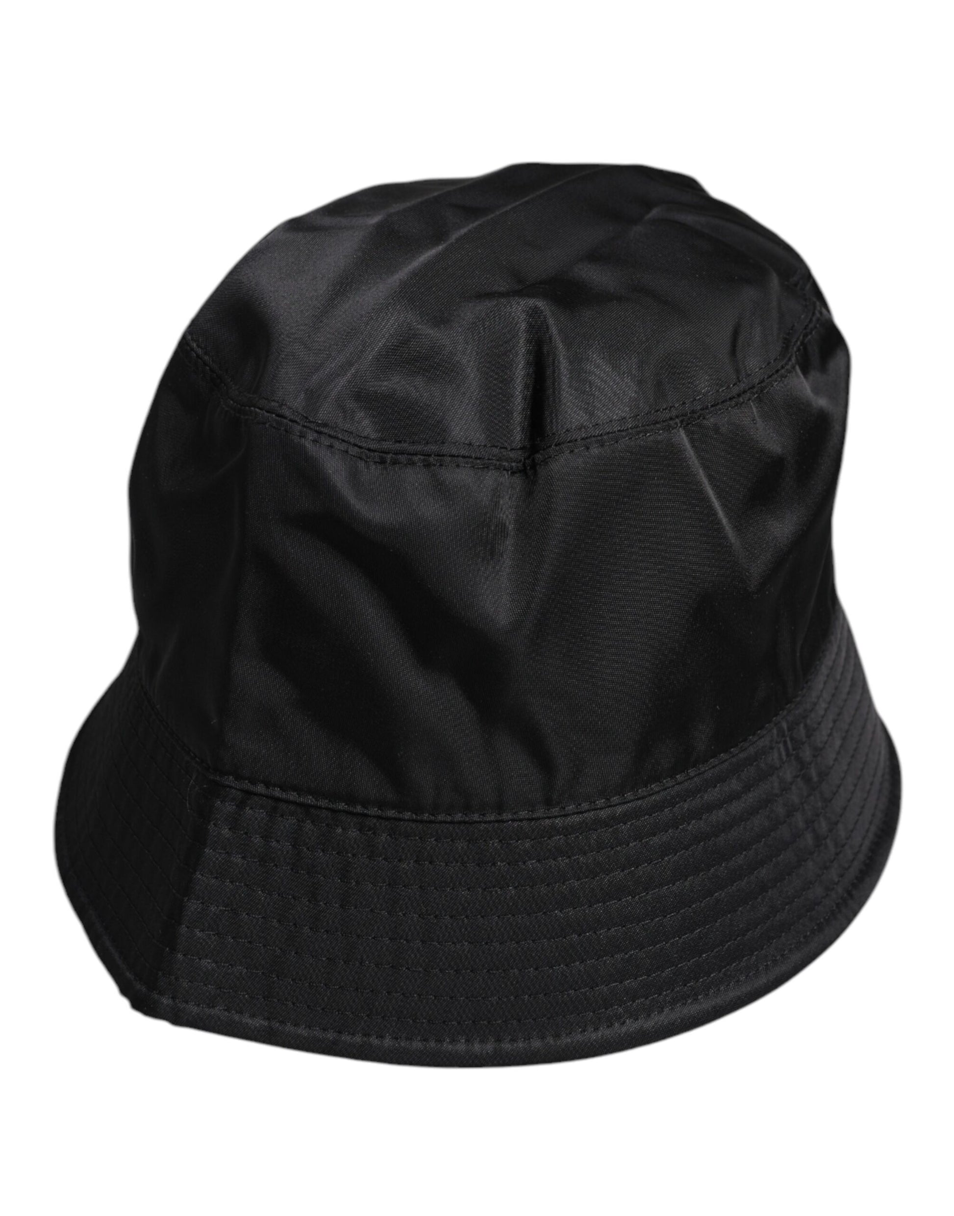 Dolce & Gabbana Black Cotton Wide Brim Bucket Hat - ACCEXO