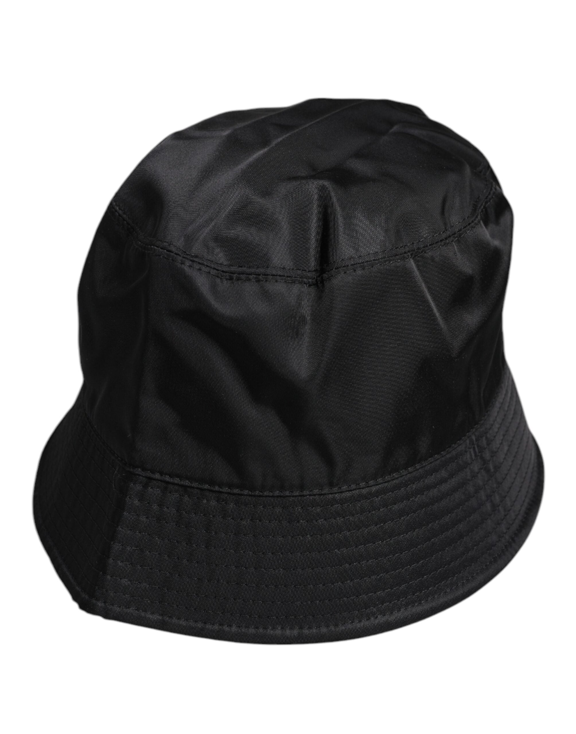 Dolce & Gabbana Black Cotton Wide Brim Bucket Hat - ACCEXO