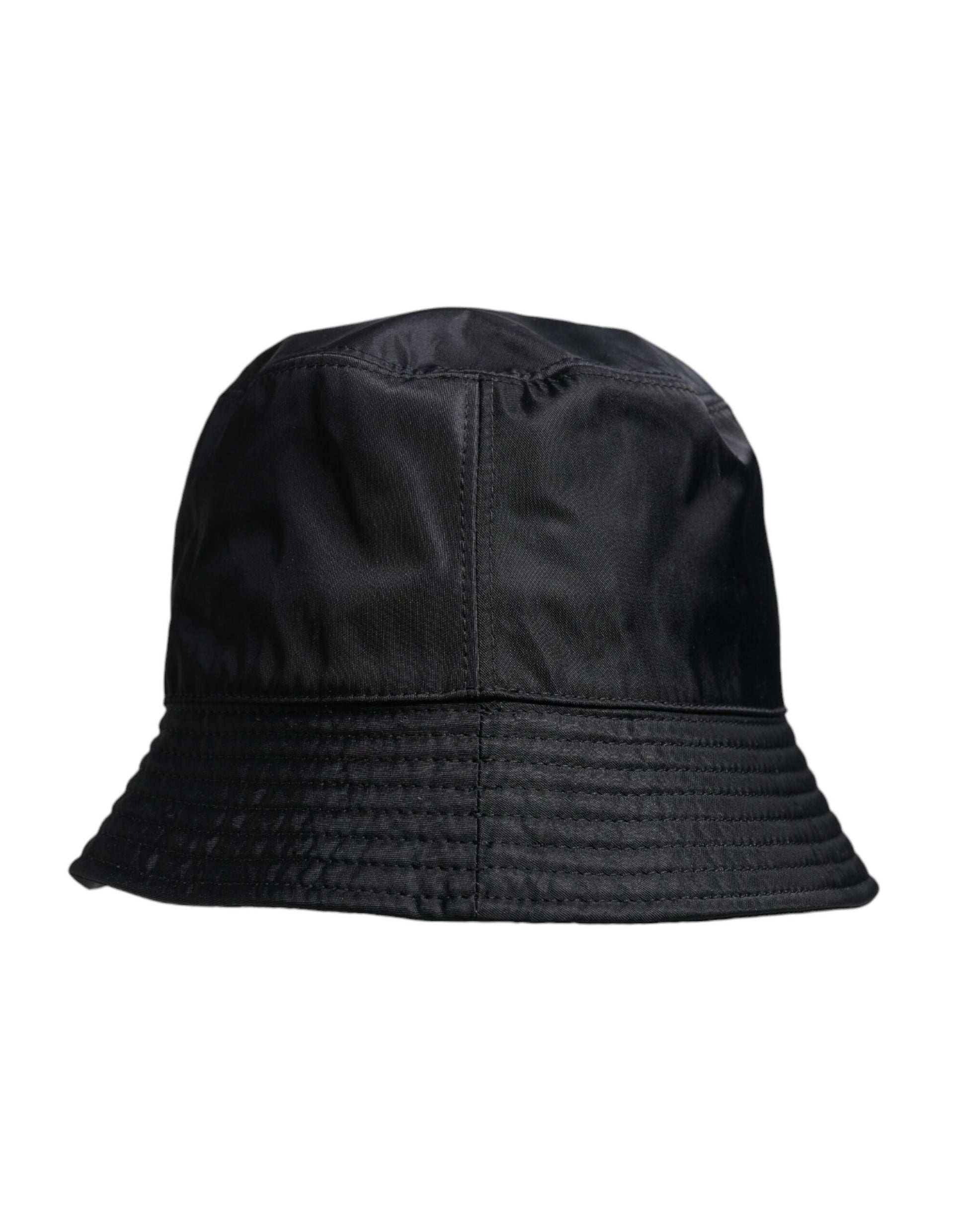 Dolce & Gabbana Black Cotton Wide Brim Bucket Hat - ACCEXO