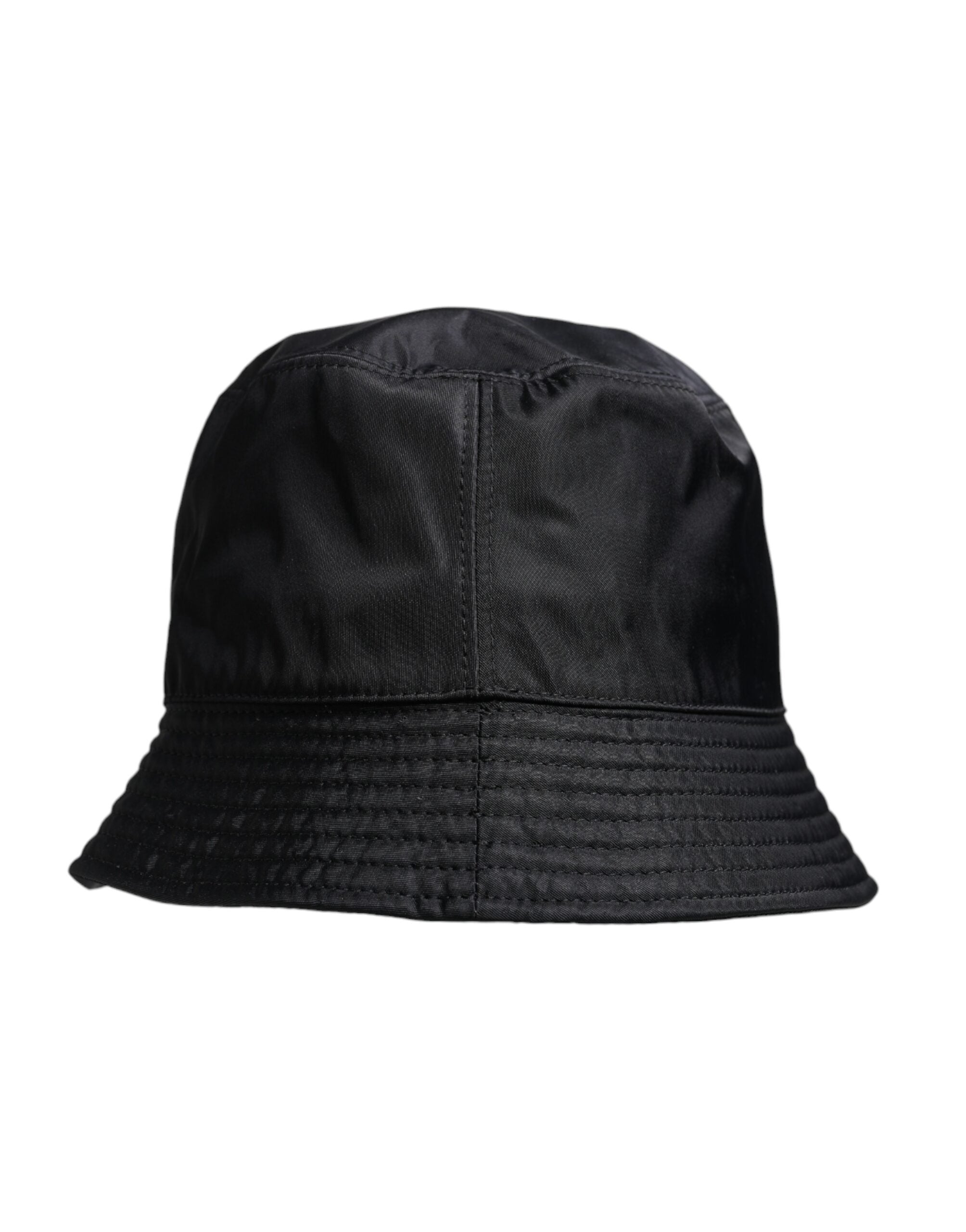 Dolce & Gabbana Black Cotton Wide Brim Bucket Hat - ACCEXO