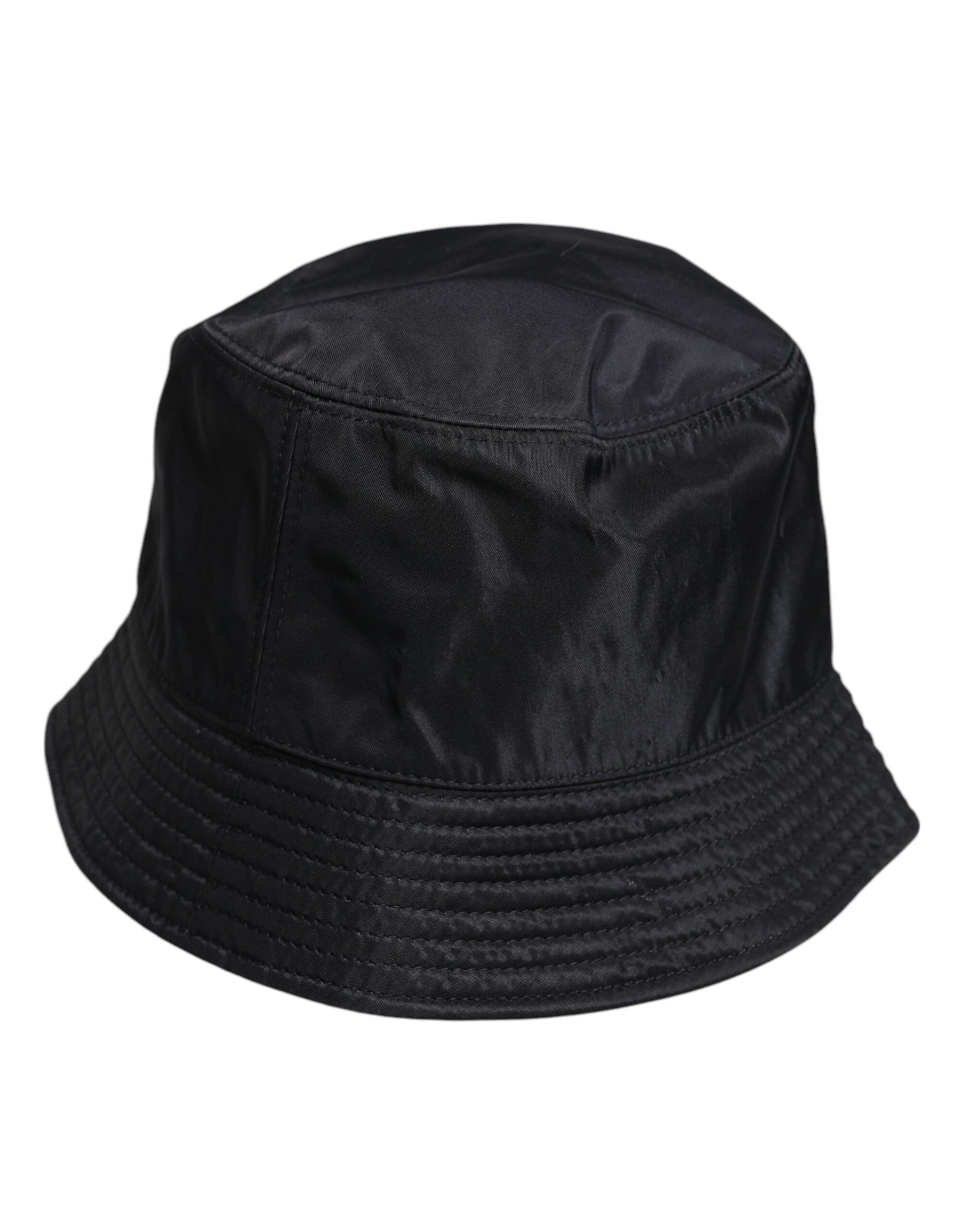Dolce & Gabbana Black Cotton Wide Brim Bucket Hat - ACCEXO