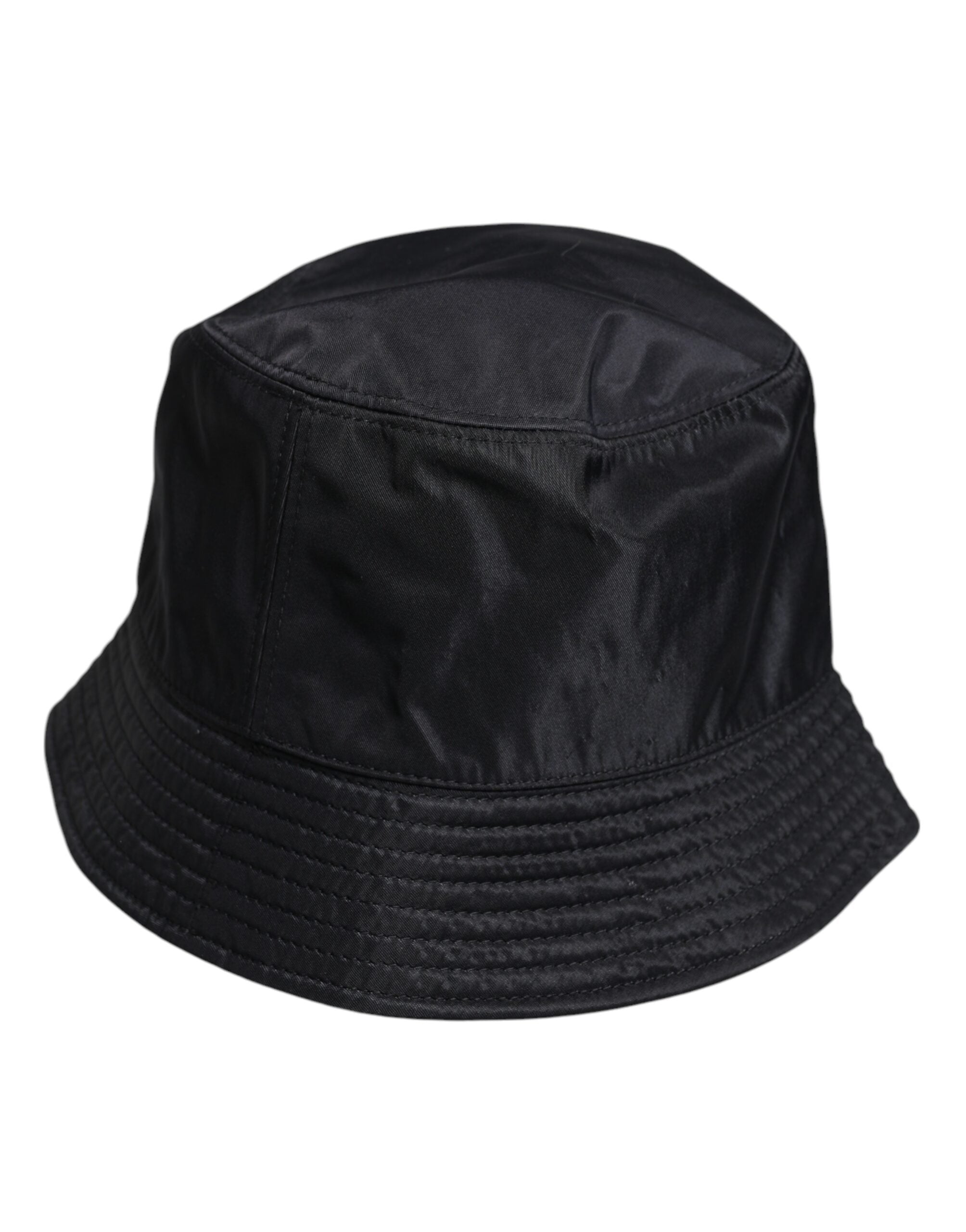 Dolce & Gabbana Black Cotton Wide Brim Bucket Hat - ACCEXO