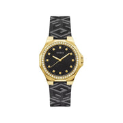 Guess Black Leather Watch - ACCEXO