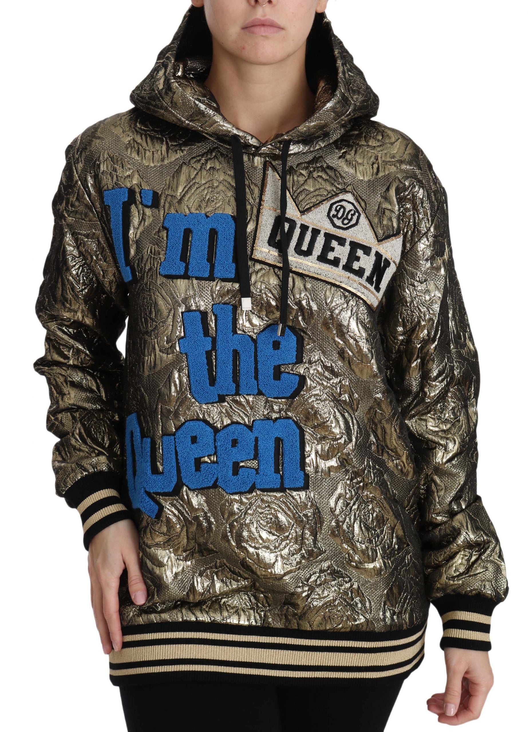 Dolce & Gabbana Im The Queen Multicolor Hoodie Sweatshirt - ACCEXO