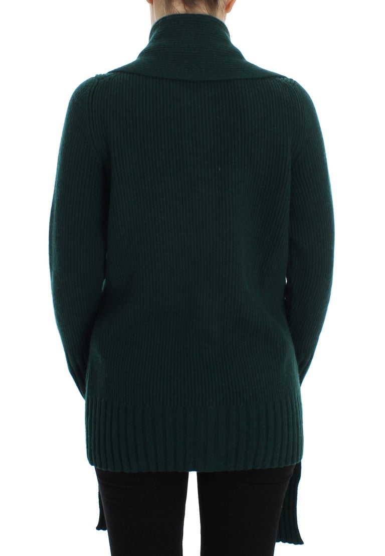 Dolce & Gabbana Elegant Green Cashmere Cardigan Sweater - ACCEXO