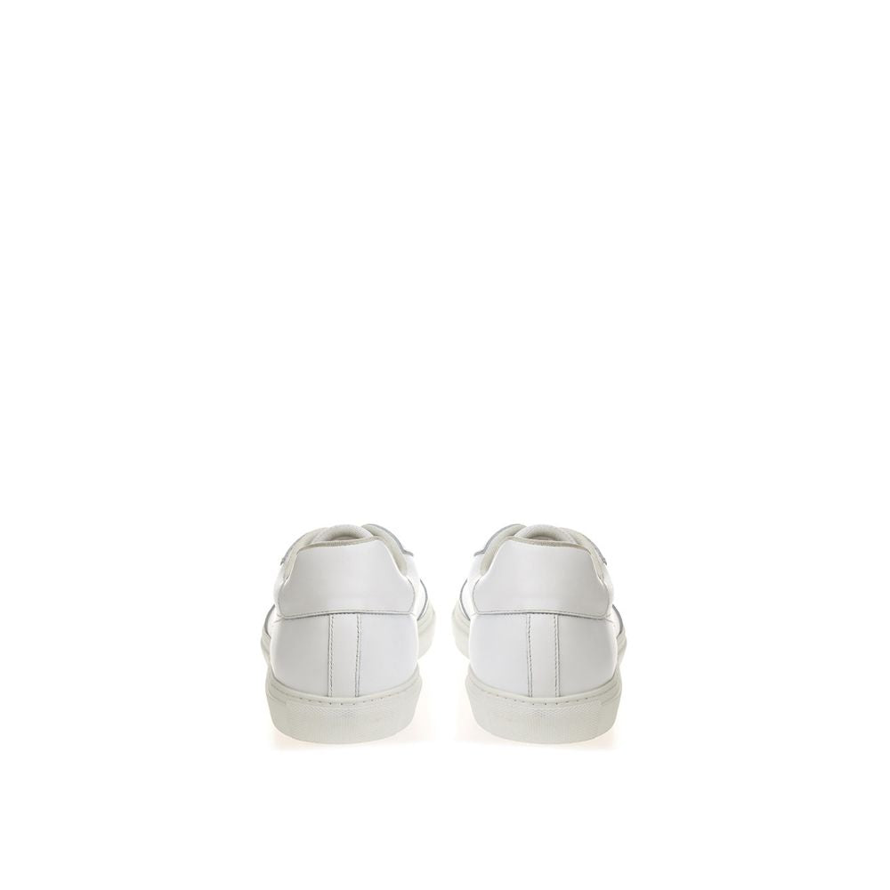 Roberto Cavalli White Leather Sneakers Luxe Footwear - ACCEXO