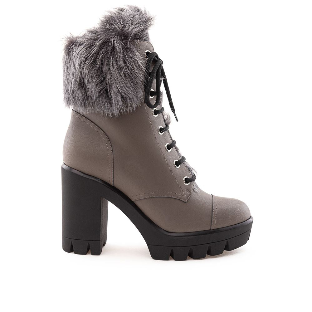 Giuseppe Zanotti Gray Eco Leather Boot - ACCEXO