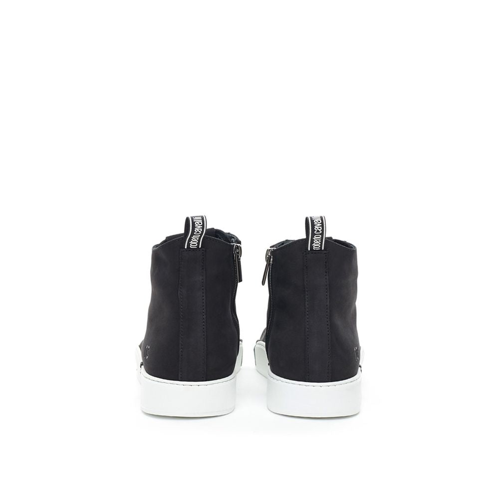 Roberto Cavalli Elegant Suede Sneakers in Chic Black - ACCEXO