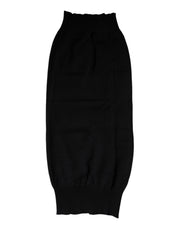 Dolce & Gabbana Black Cashmere Knitted Neck Warmer Foulard Scarf - ACCEXO