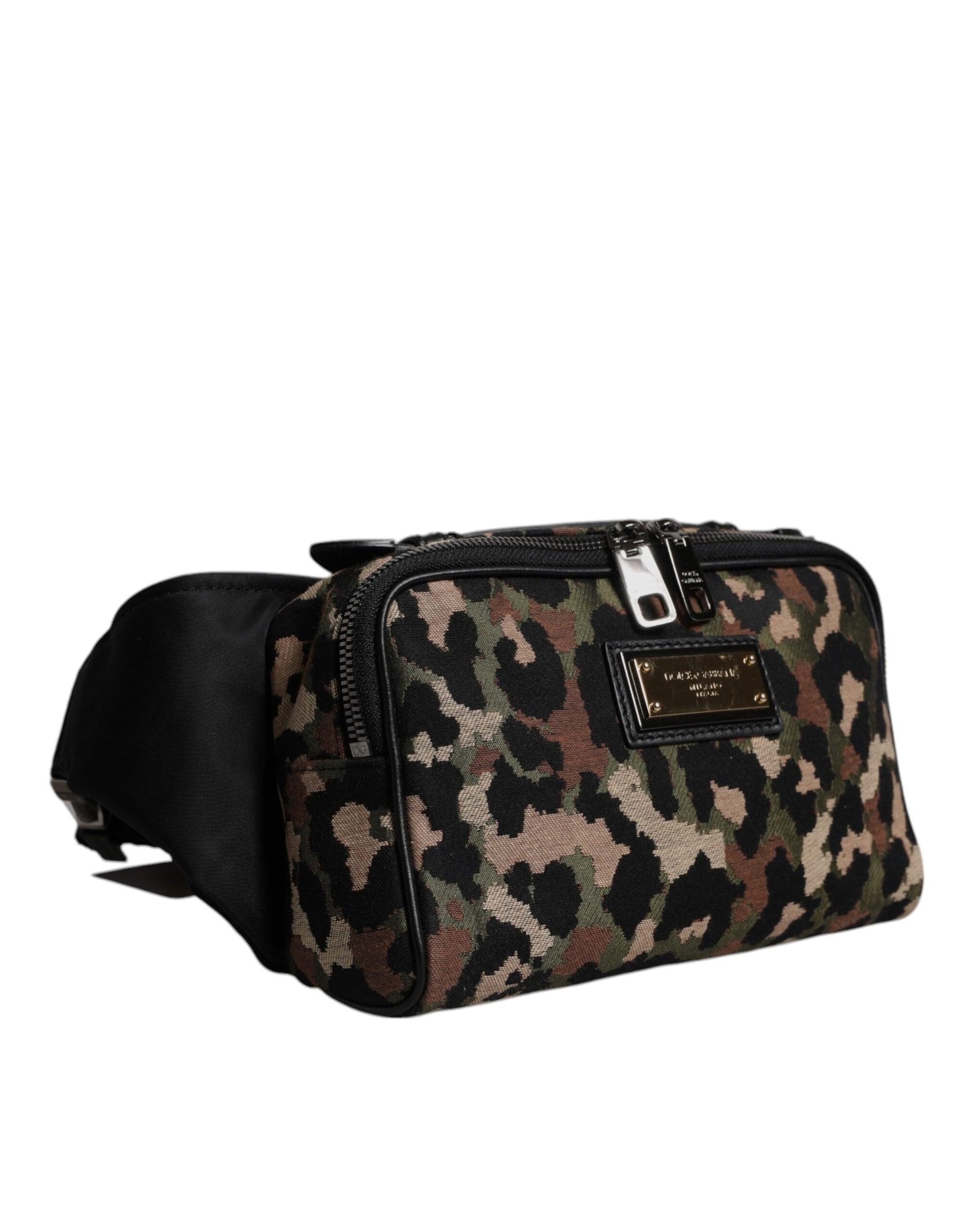Dolce & Gabbana Multicolor Leopard DG Logo Belt Waist Fanny Pack Bag - ACCEXO
