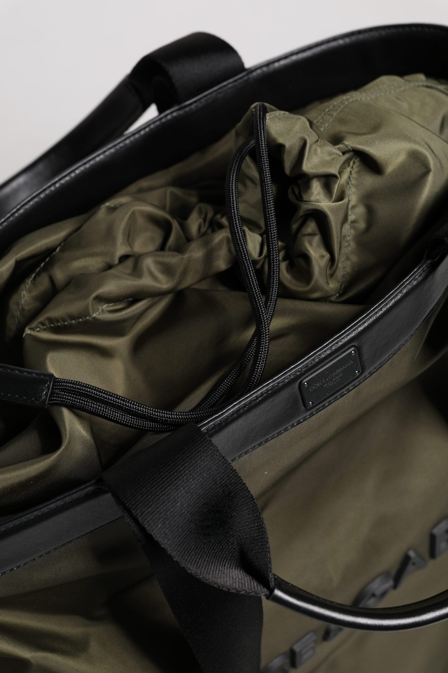 Dolce & Gabbana Military Green Nylon Shoulder Strap Tote Bag - ACCEXO