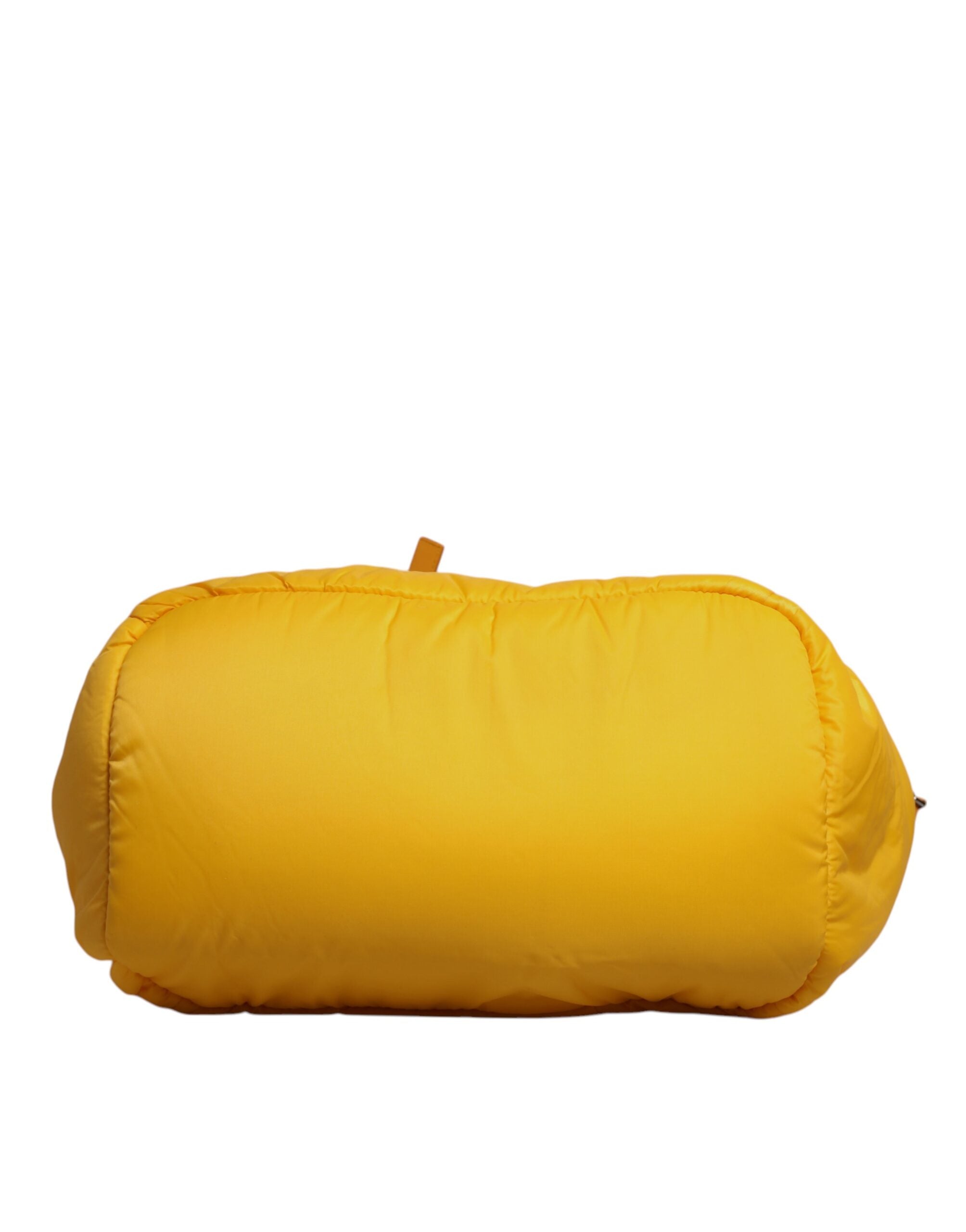 Dolce & Gabbana Yellow Orange Nylon Logo Plaque Hand Shoulder Duffle Bag - ACCEXO