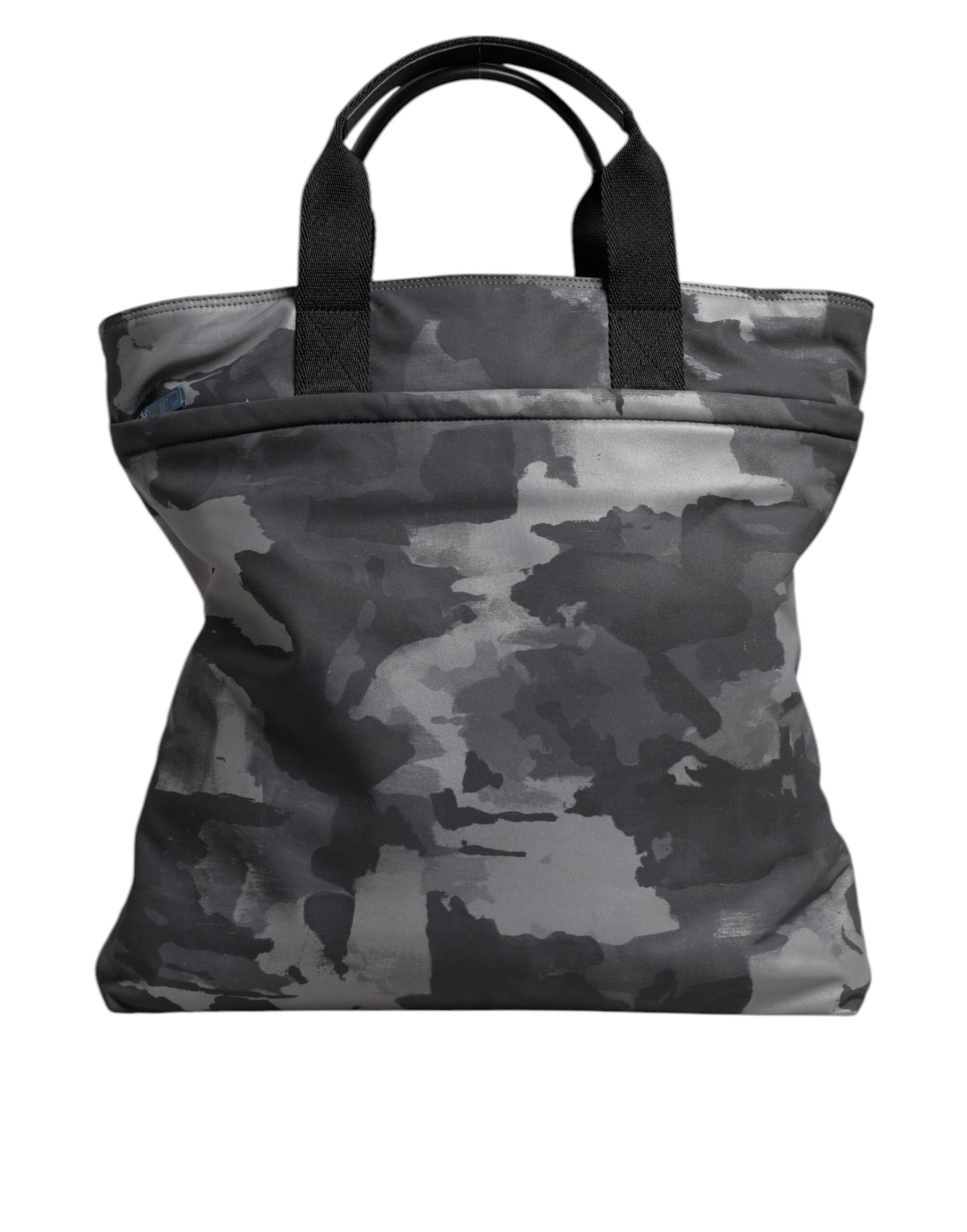 Dolce & Gabbana Gray Camo Cotton Multiple Compartments Tote Bag - ACCEXO
