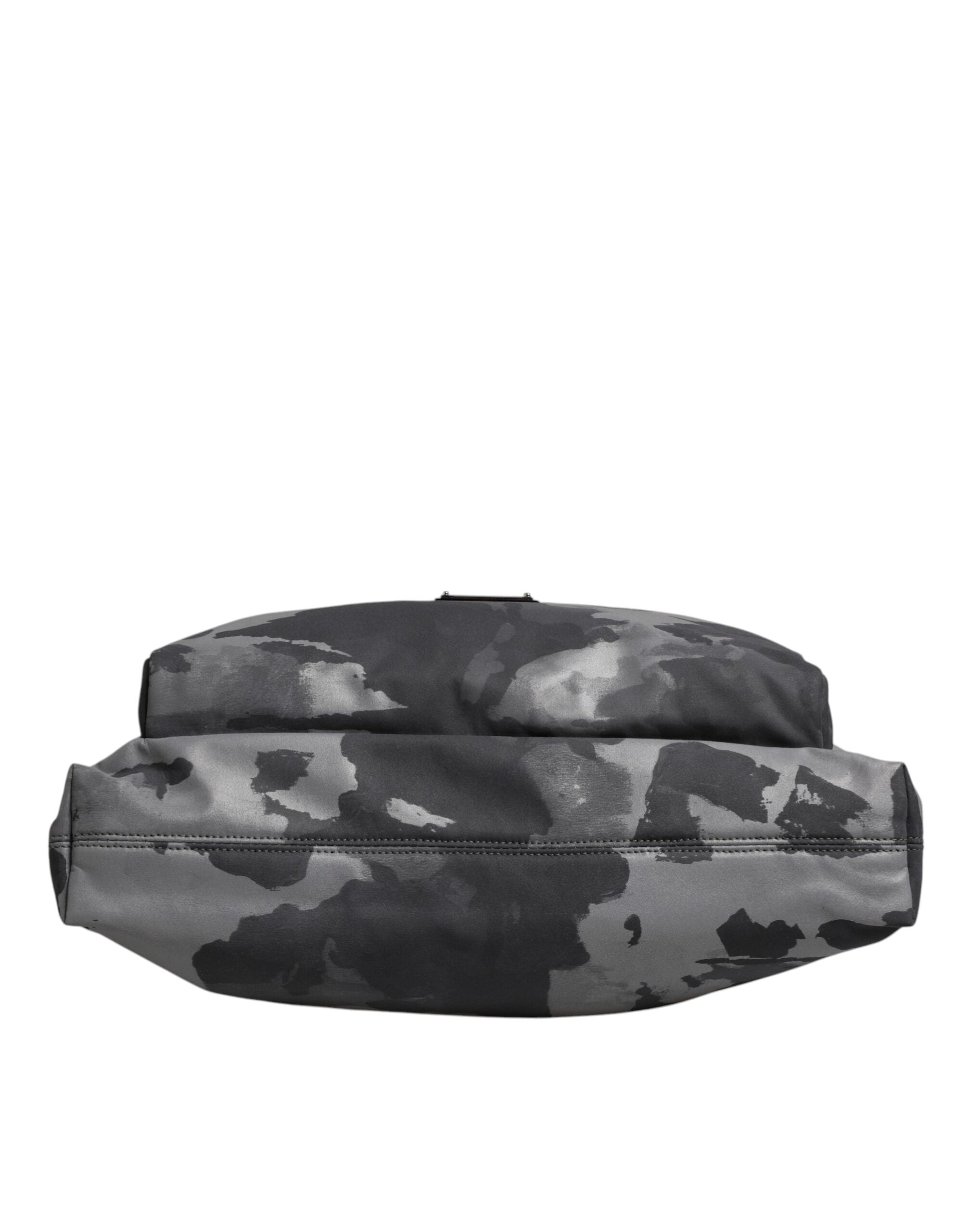 Dolce & Gabbana Gray Camo Cotton Multiple Compartments Tote Bag - ACCEXO