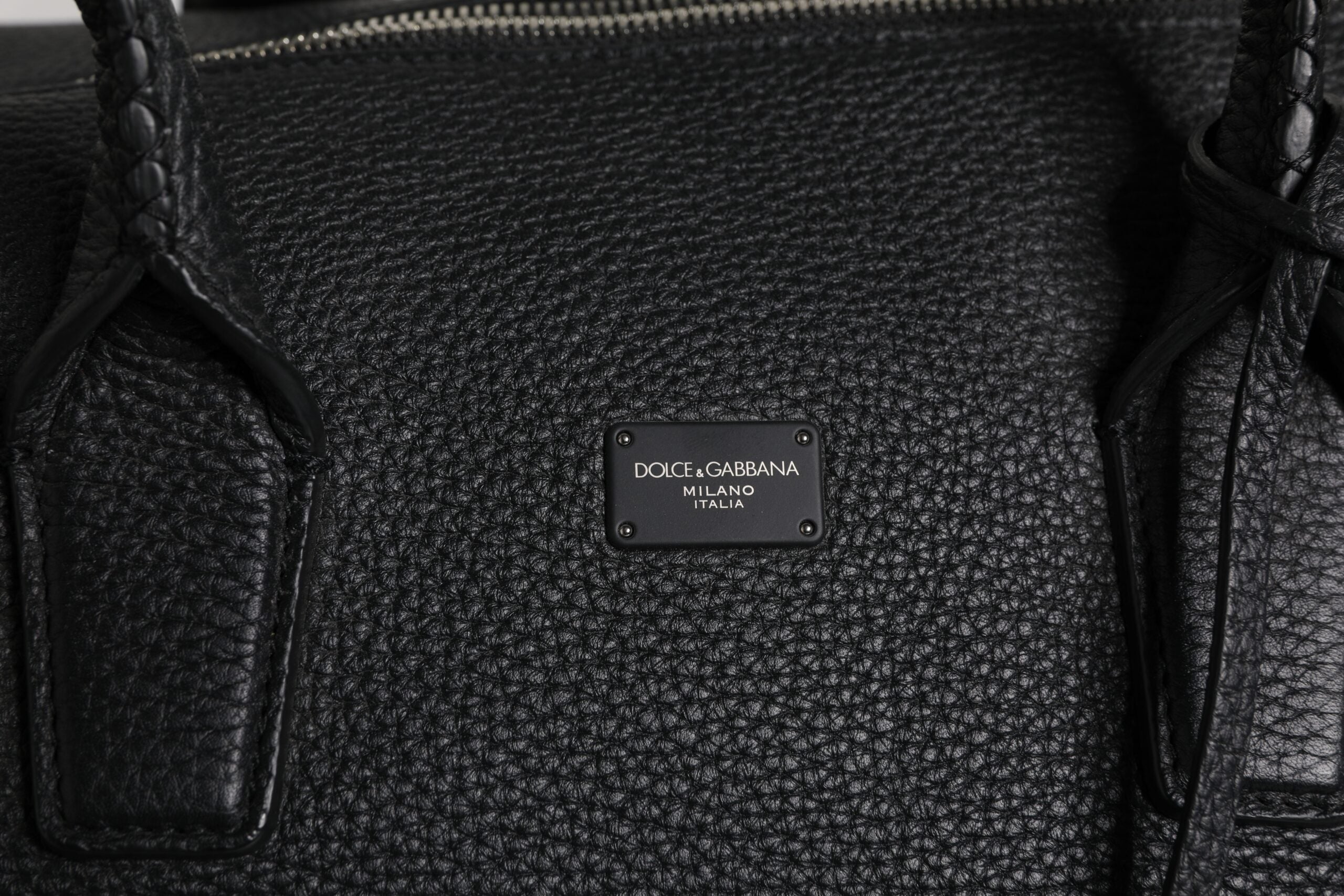 Dolce & Gabbana Black Calfskin Leather Hand Shoulder Duffle Bag - ACCEXO