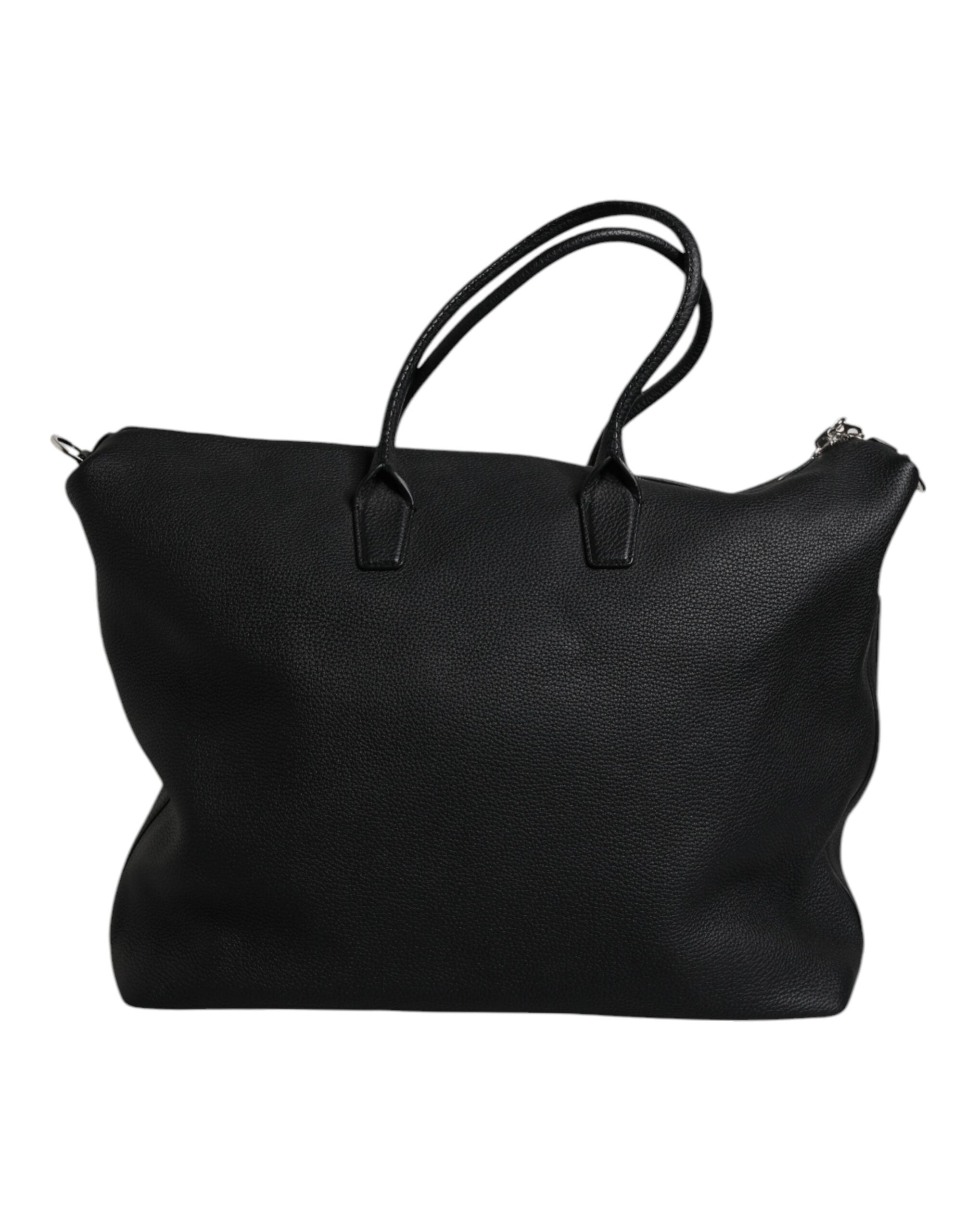 Dolce & Gabbana Black Calfskin Leather Hand Shoulder Duffle Bag - ACCEXO