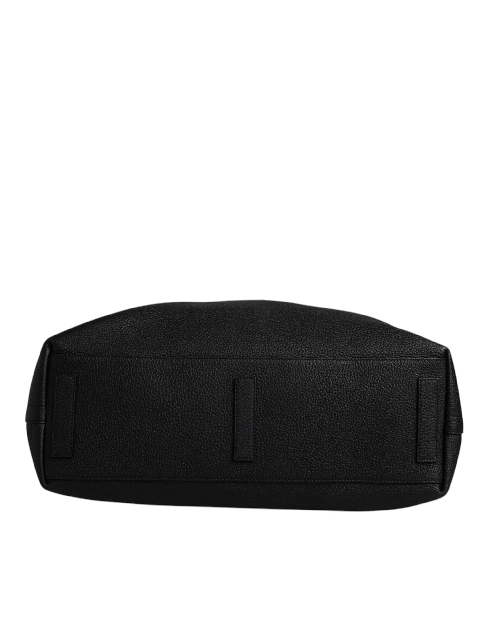 Dolce & Gabbana Black Calfskin Leather Hand Shoulder Duffle Bag - ACCEXO