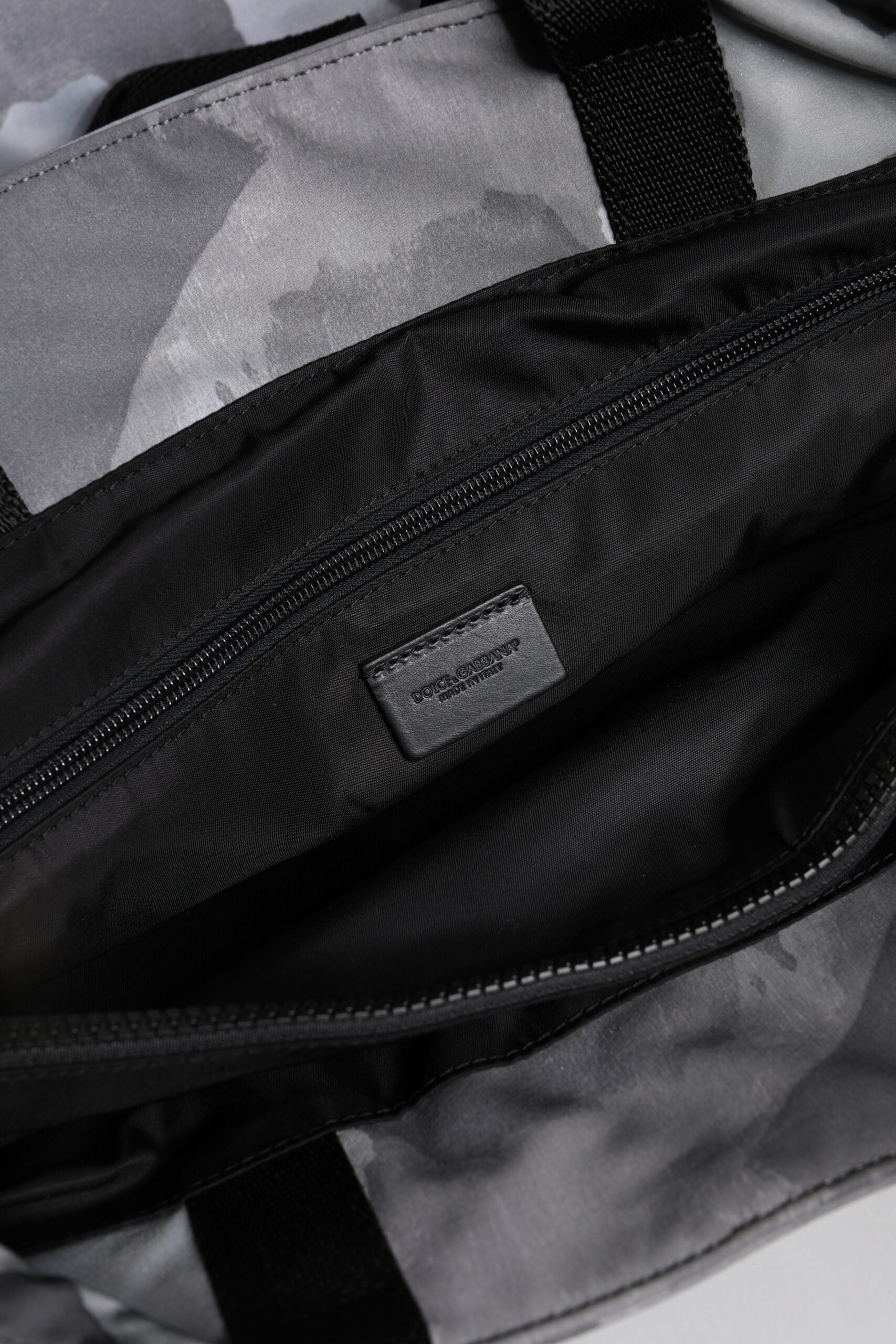 Dolce & Gabbana Black Camouflage Shoulder Strap Logo Plaque Bag - ACCEXO