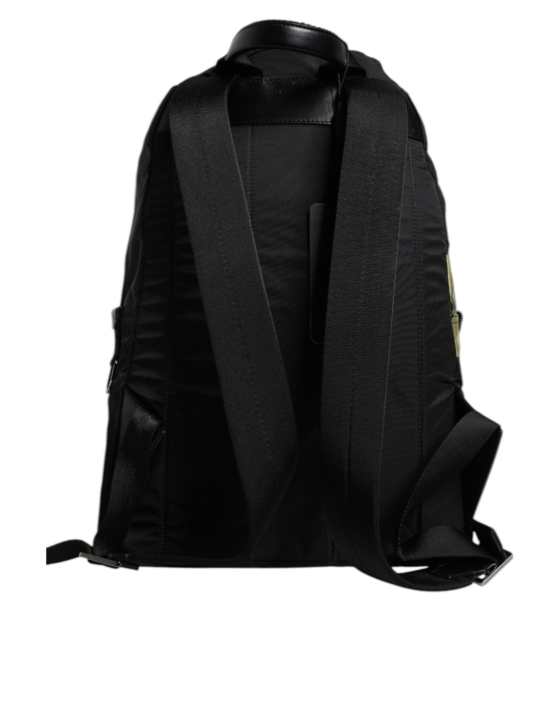 Dolce & Gabbana Black Logo Tape Polyamide School Travel Backpack Bag - ACCEXO