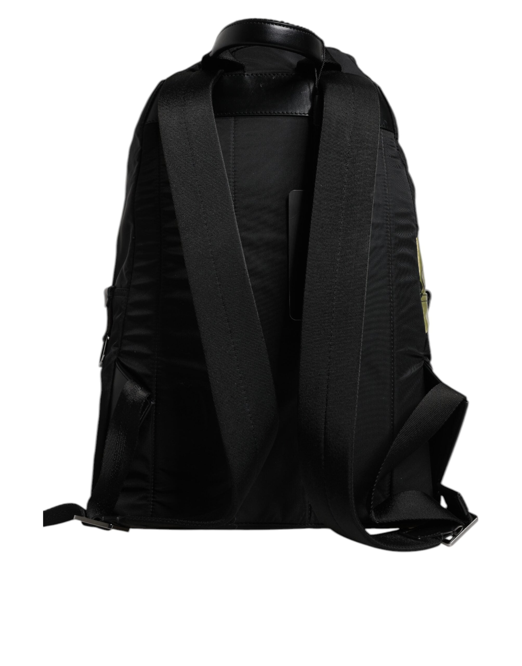 Dolce & Gabbana Black Logo Tape Polyamide School Travel Backpack Bag - ACCEXO