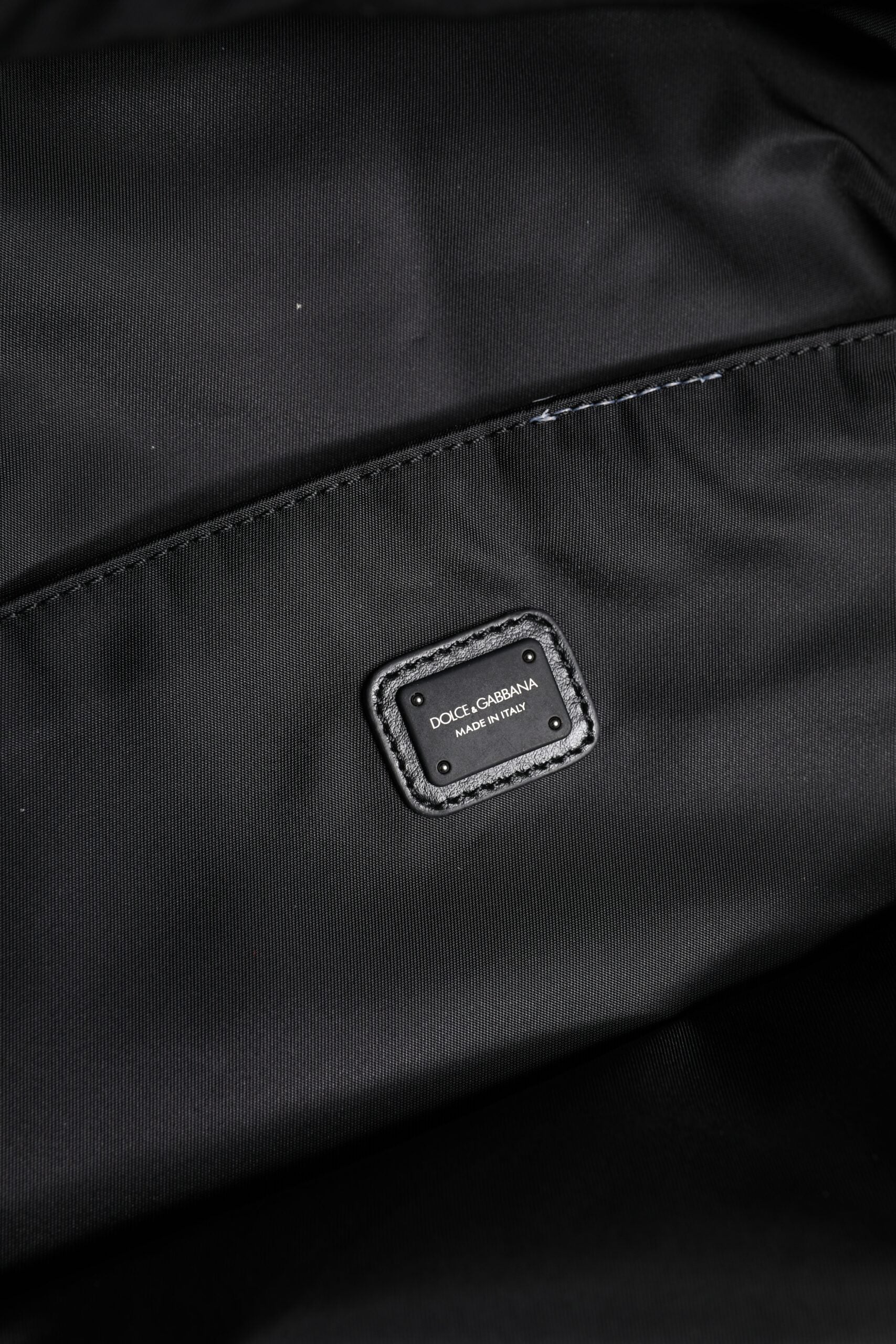 Dolce & Gabbana Black Logo Tape Polyamide School Travel Backpack Bag - ACCEXO