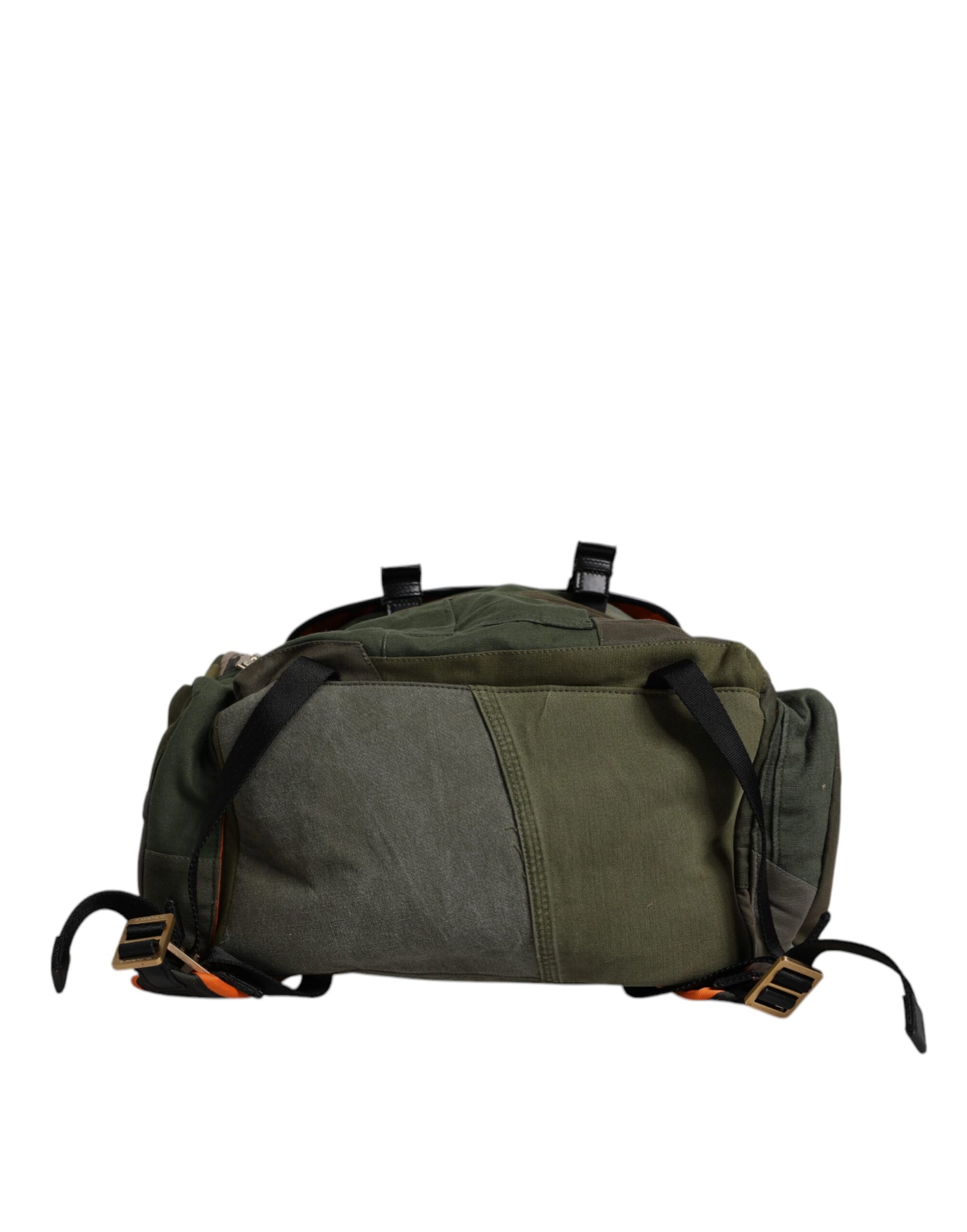 Dolce & Gabbana Military Green Patchwork Travel Backpack Bag - ACCEXO