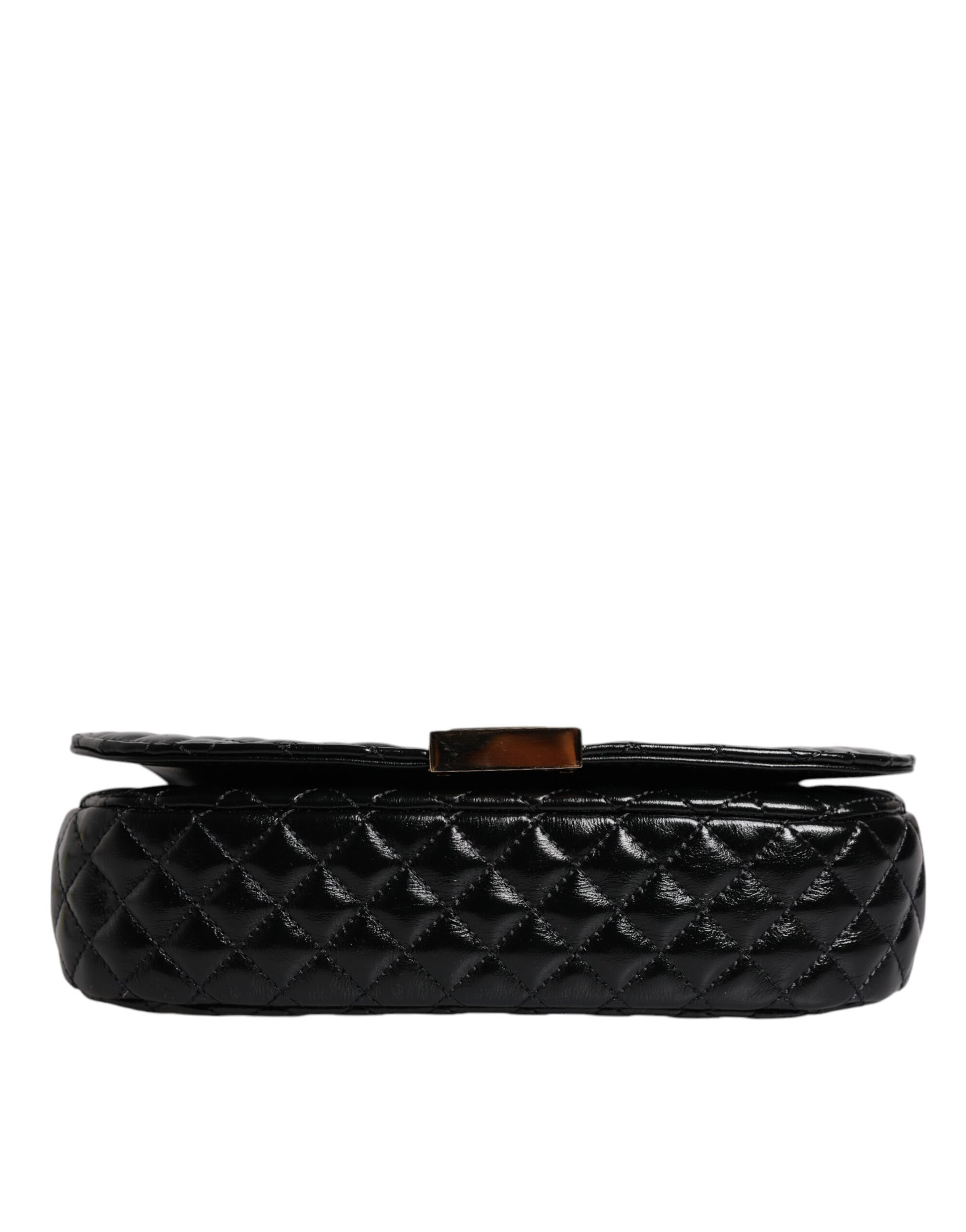 Versace Black Calf Leather Quilted Shoulder Strap Bag - ACCEXO