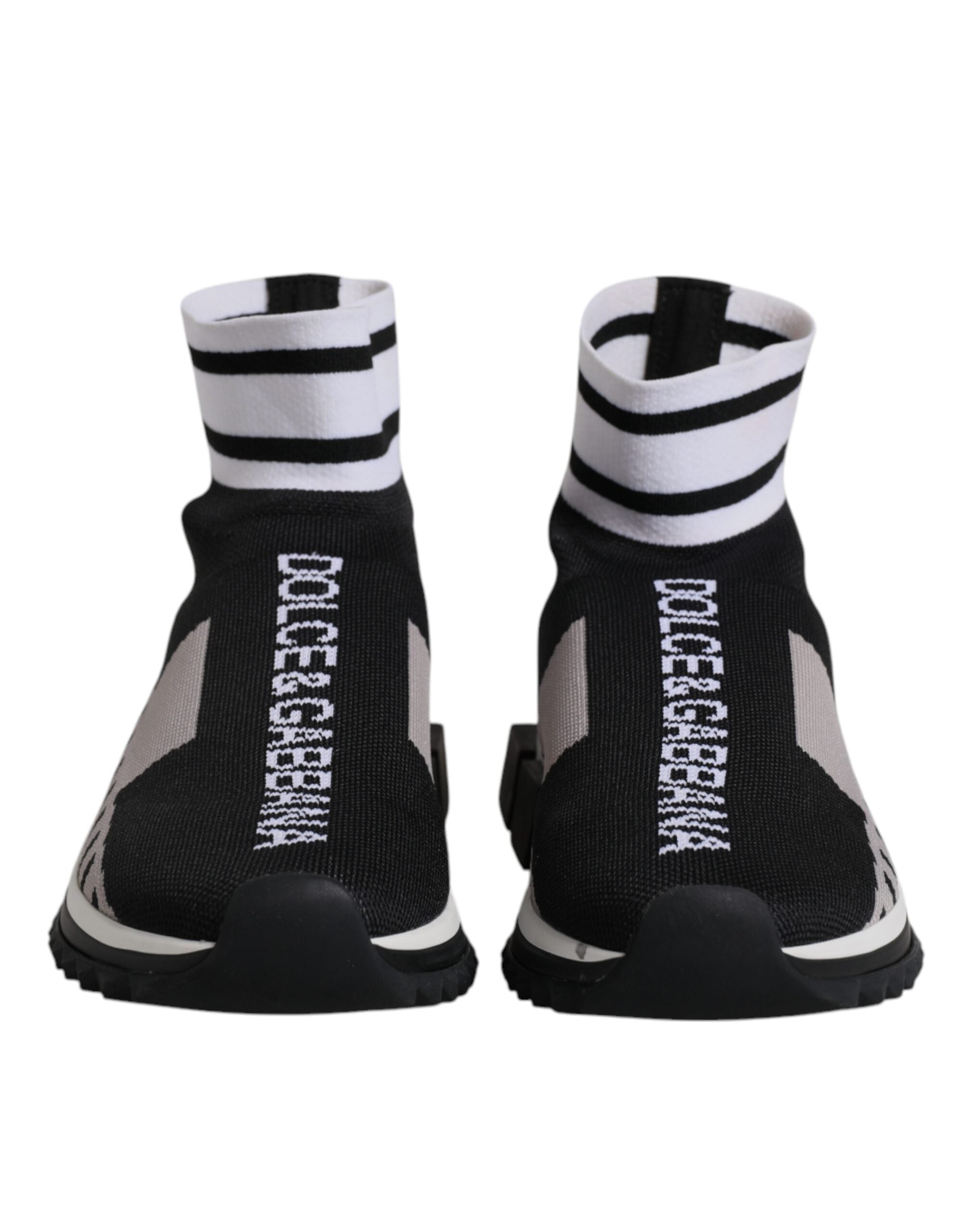 Dolce & Gabbana Black Gray Sorrento Socks Men Sneakers Shoes - ACCEXO