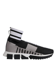Dolce & Gabbana Black Gray Sorrento Socks Men Sneakers Shoes - ACCEXO