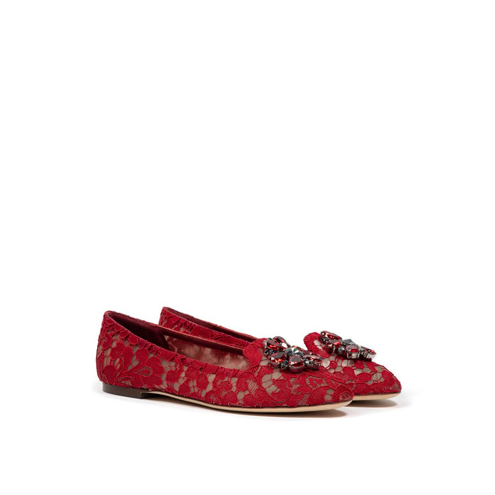 Dolce & Gabbana Red Viscose Flat Shoe - ACCEXO