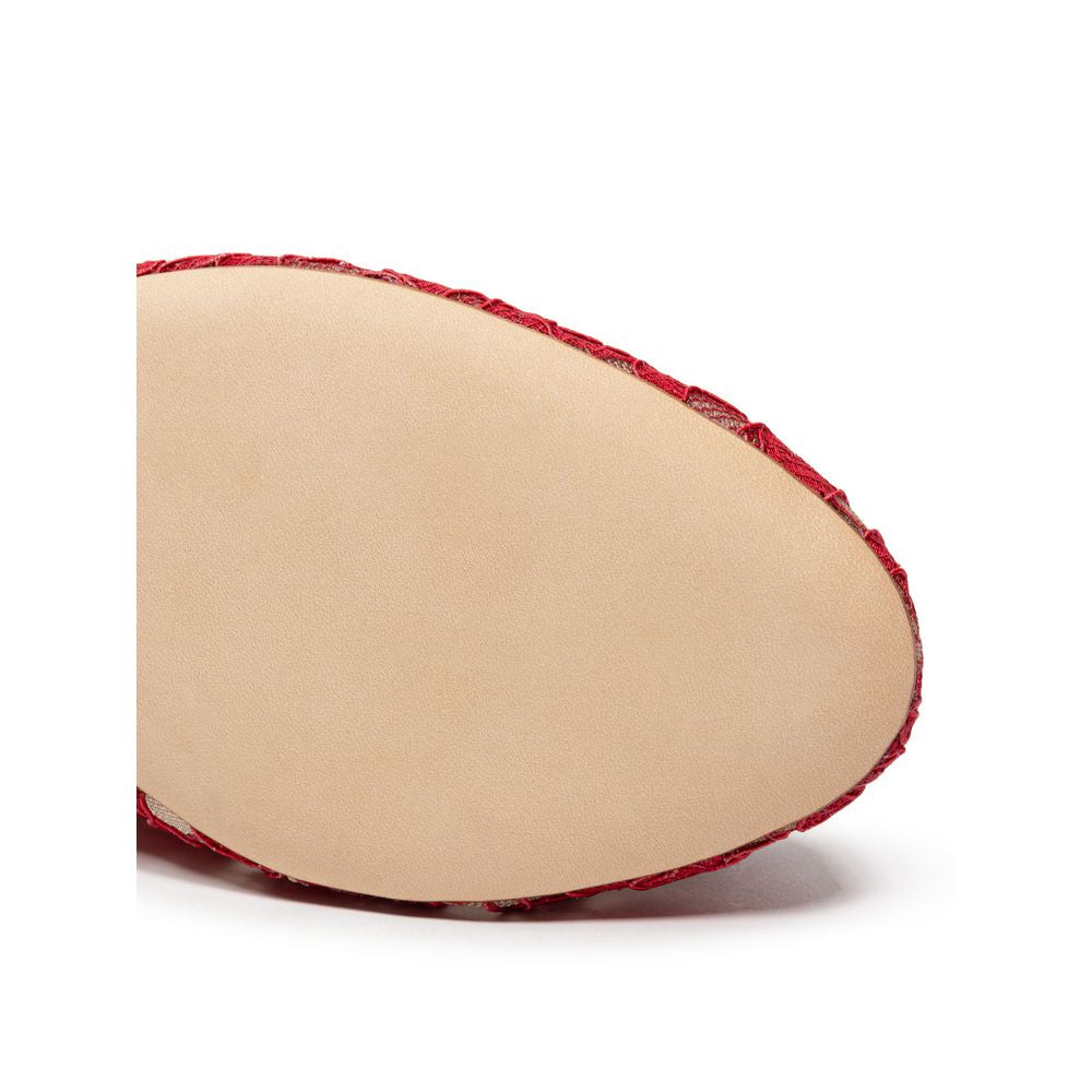 Dolce & Gabbana Red Viscose Flat Shoe - ACCEXO