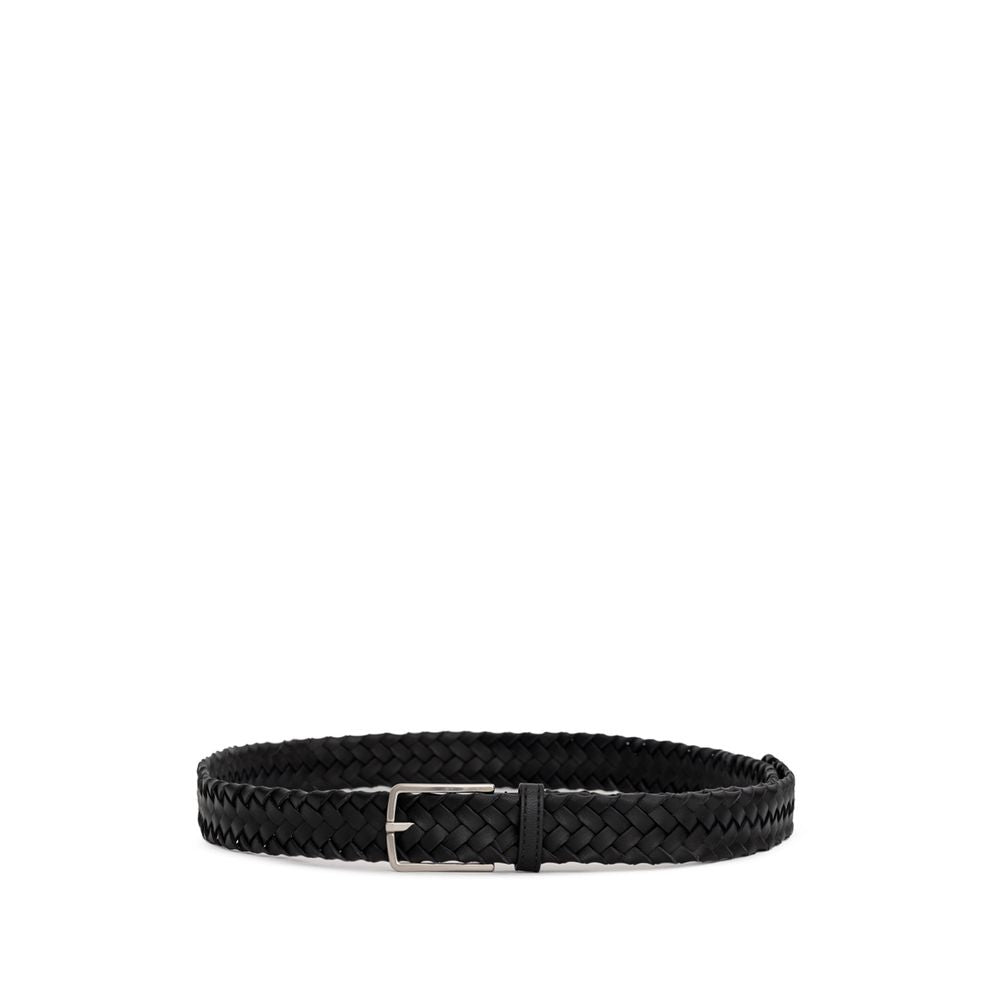 Bottega Veneta Black Leather Belt - ACCEXO