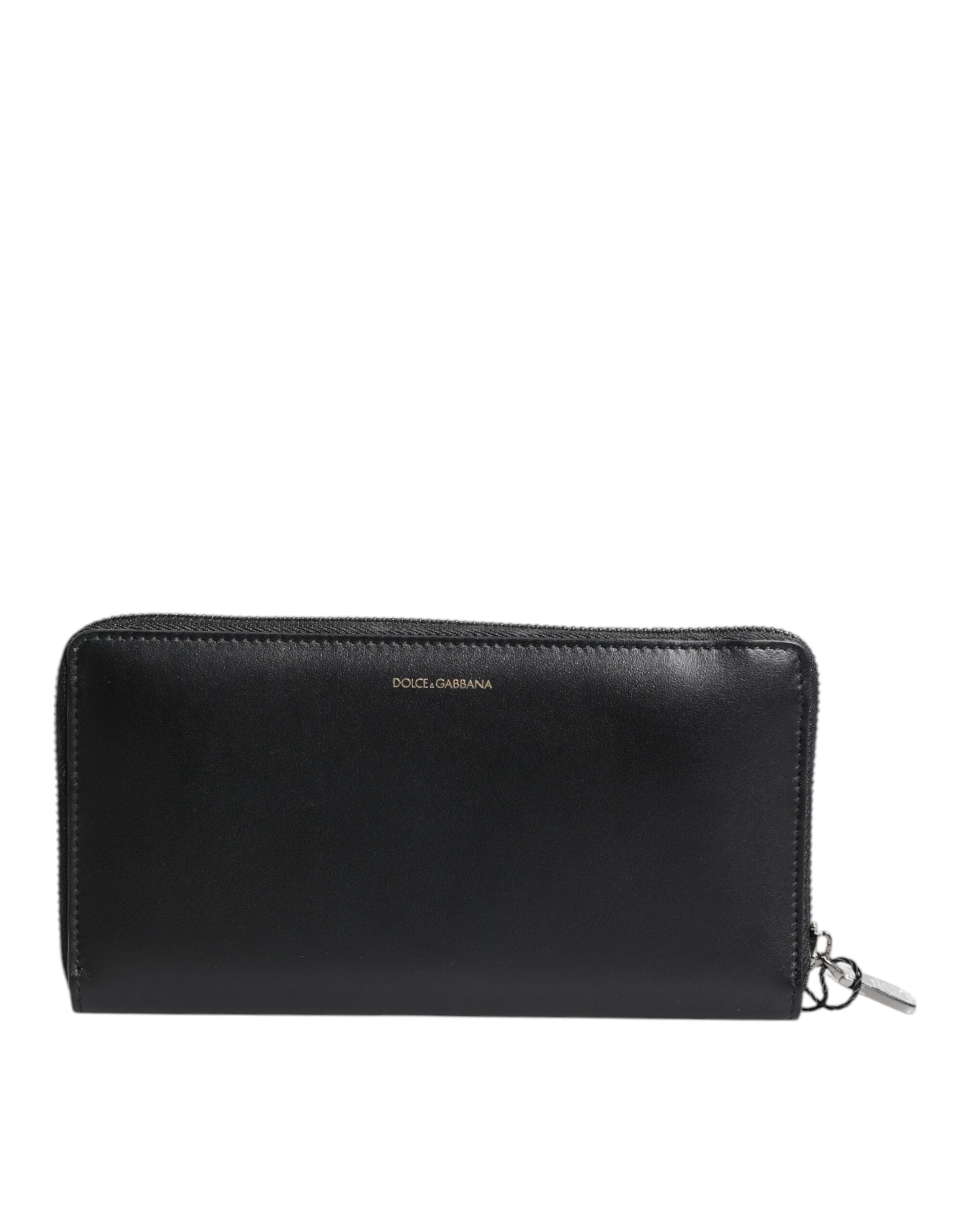 Dolce & Gabbana Black Blue Exotic Leather Embossed Continental Wallet - ACCEXO