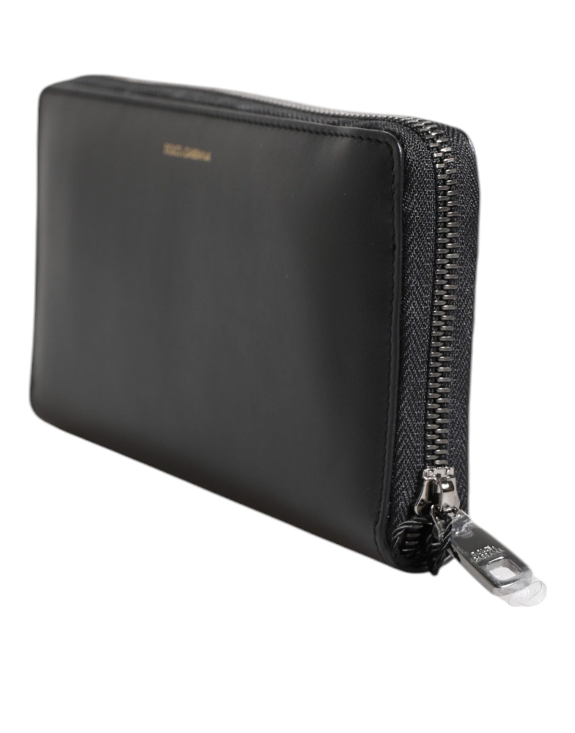 Dolce & Gabbana Black Blue Exotic Leather Embossed Continental Wallet - ACCEXO